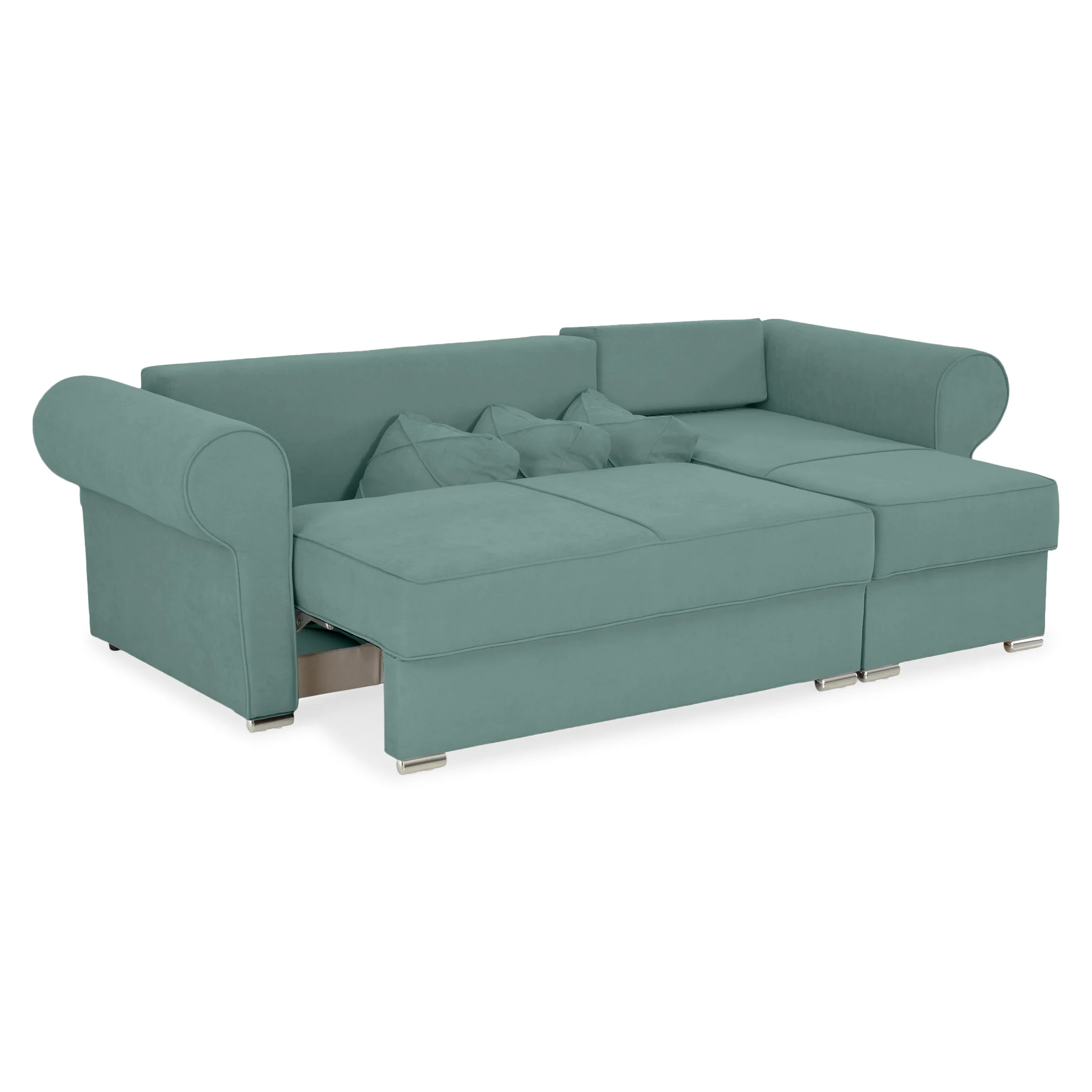 AMIRA Canapea extensibilă, 3 locuri, șezlong interschimbabil, stofă - Image 30