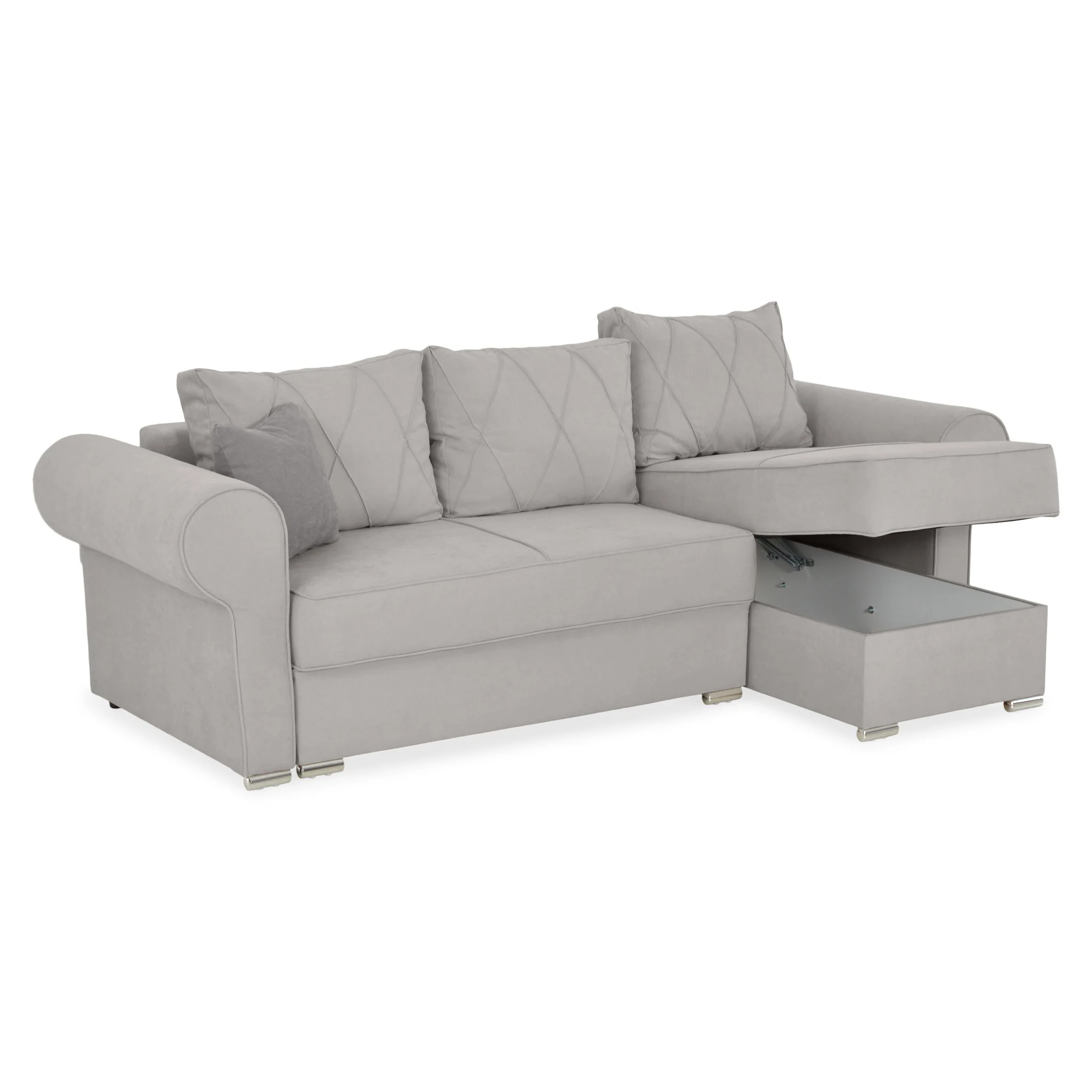 AMIRA Canapea extensibilă, 3 locuri, șezlong interschimbabil, stofă - Image 80