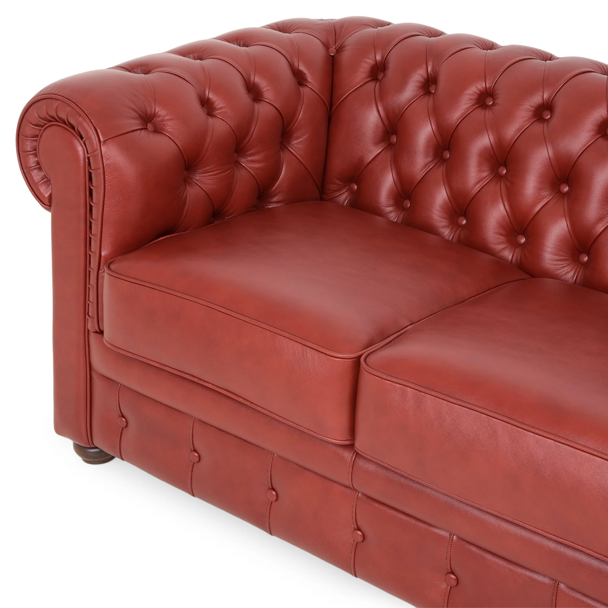 CHESTERFIELD Canapea 3 locuri, piele - Image 6