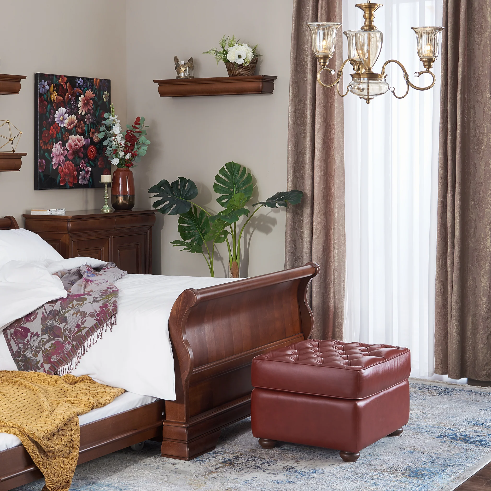 CHESTERFIELD Taburet, piele - Image 2