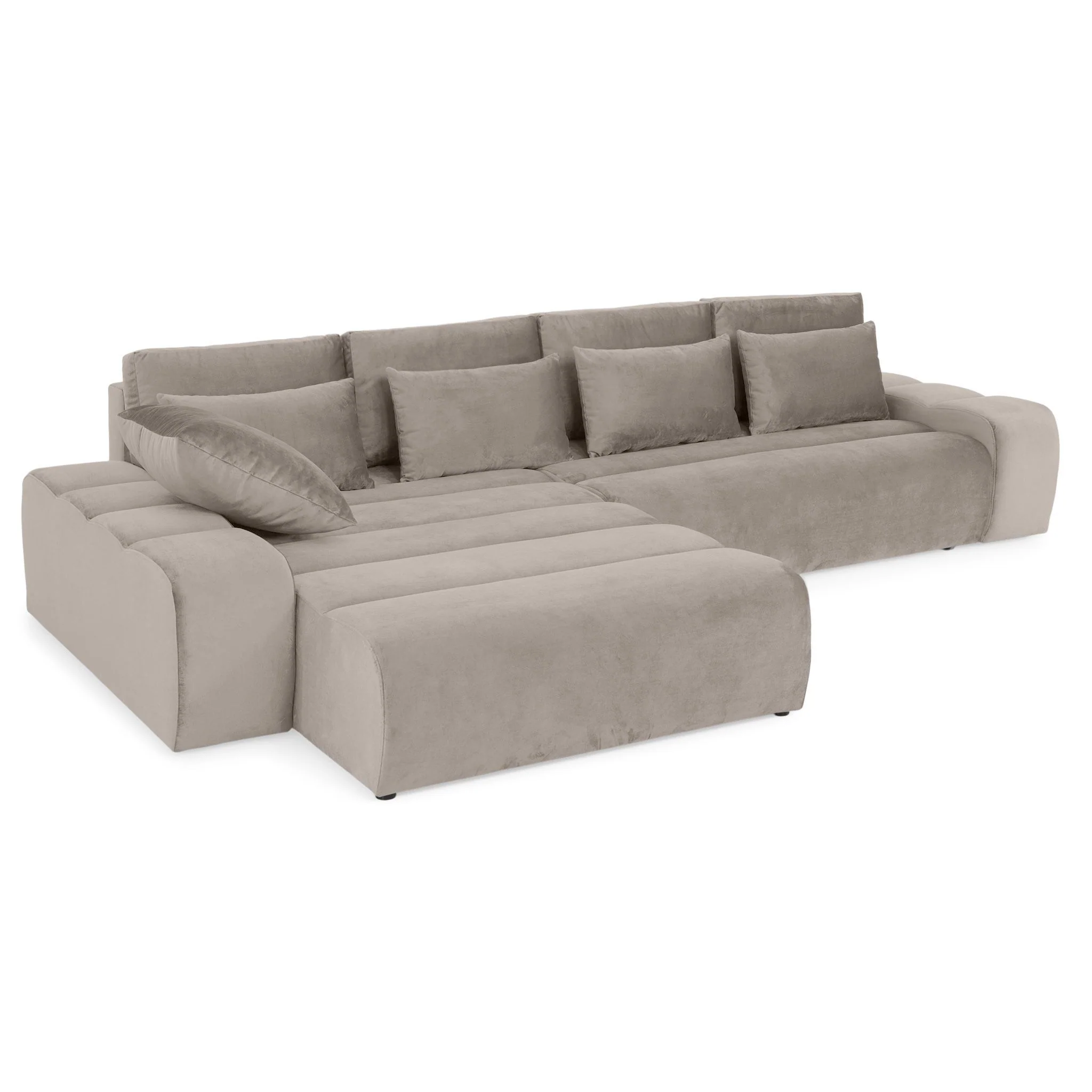 LOUNGE Colțar extensibil, șezlong interschimbabil, stofă - Image 40