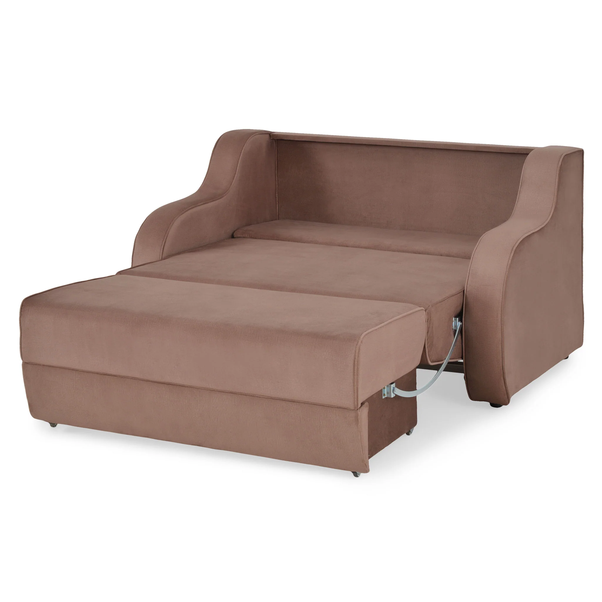 NEREA Canapea extensibilă, 2 locuri, 2 perne decorative incluse, stofă - Image 3