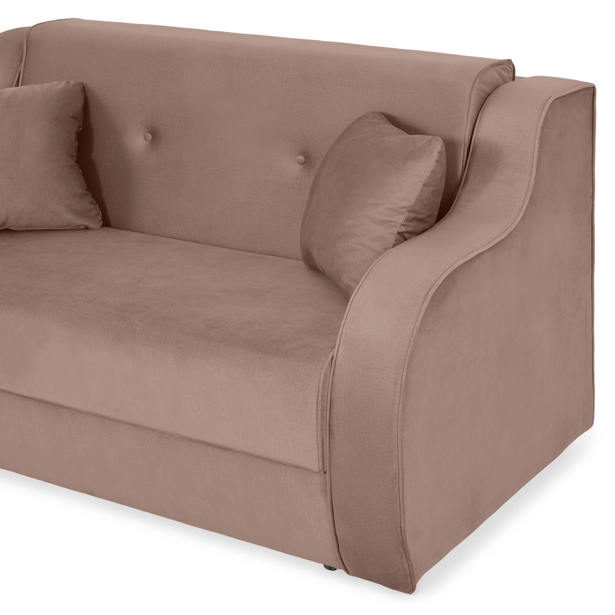 NEREA Canapea extensibilă, 2 locuri, 2 perne decorative incluse, stofă - Image 38