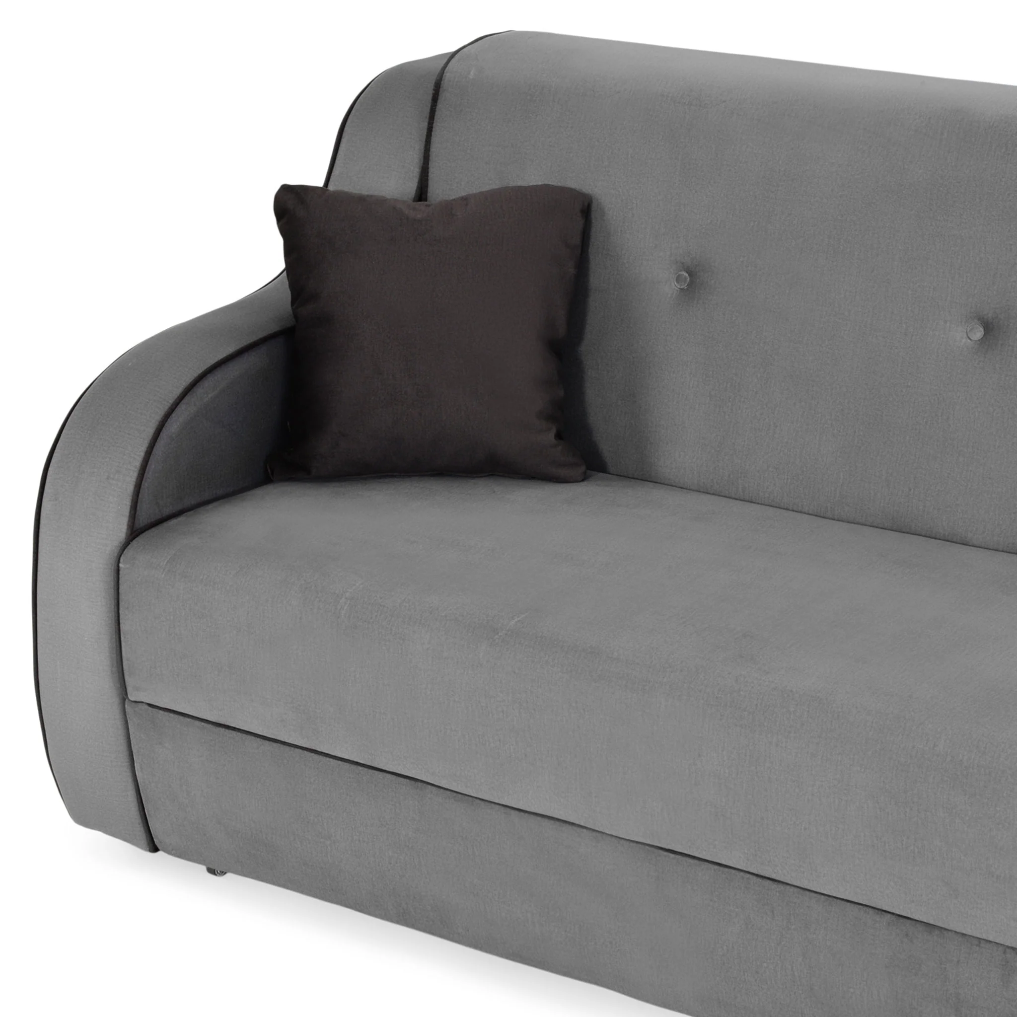 NEREA Canapea extensibilă, 3 locuri, 2 perne decorative incluse, stofă - Image 9