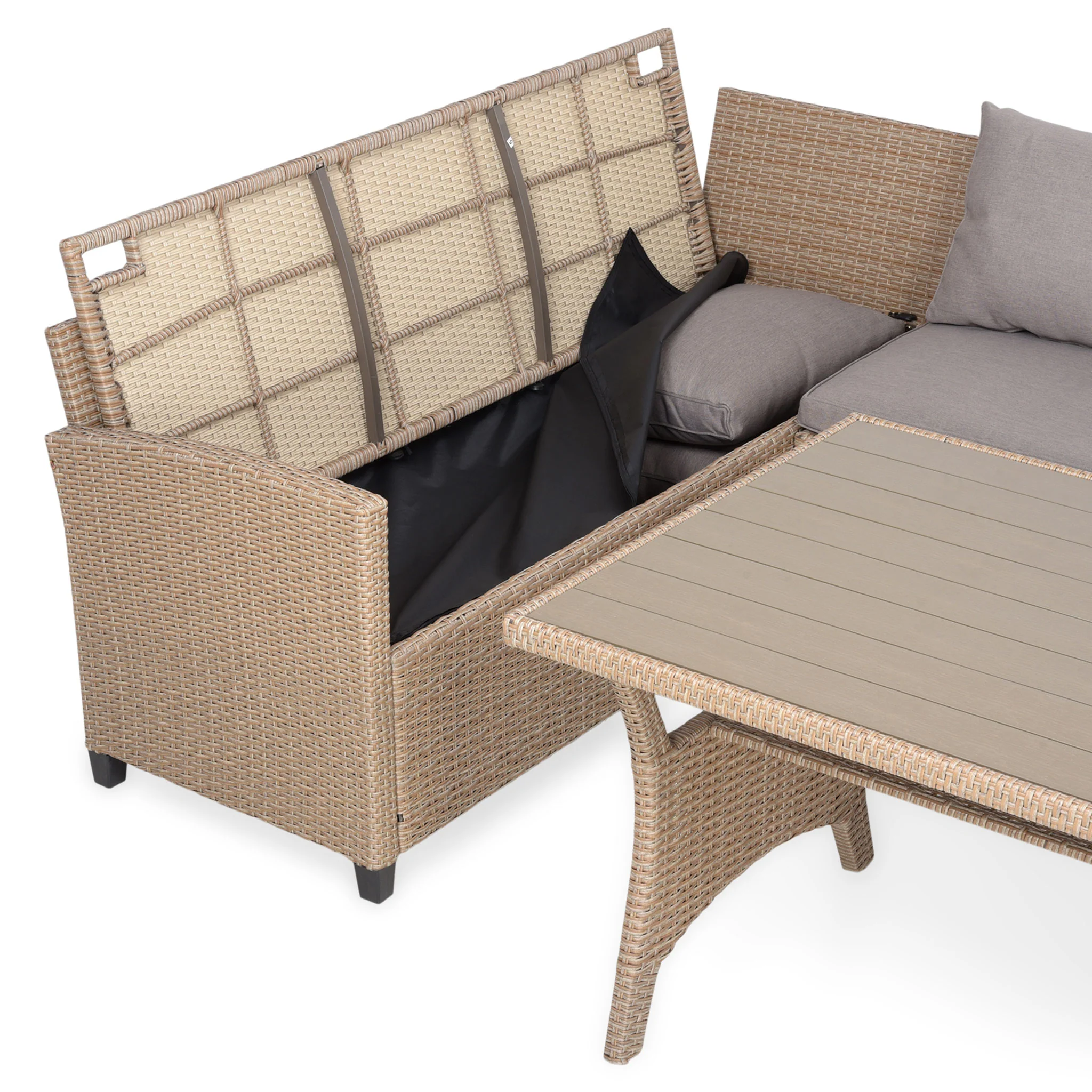 BAXTER Set mobilier terasă/grădină, colțar și masă - Image 6