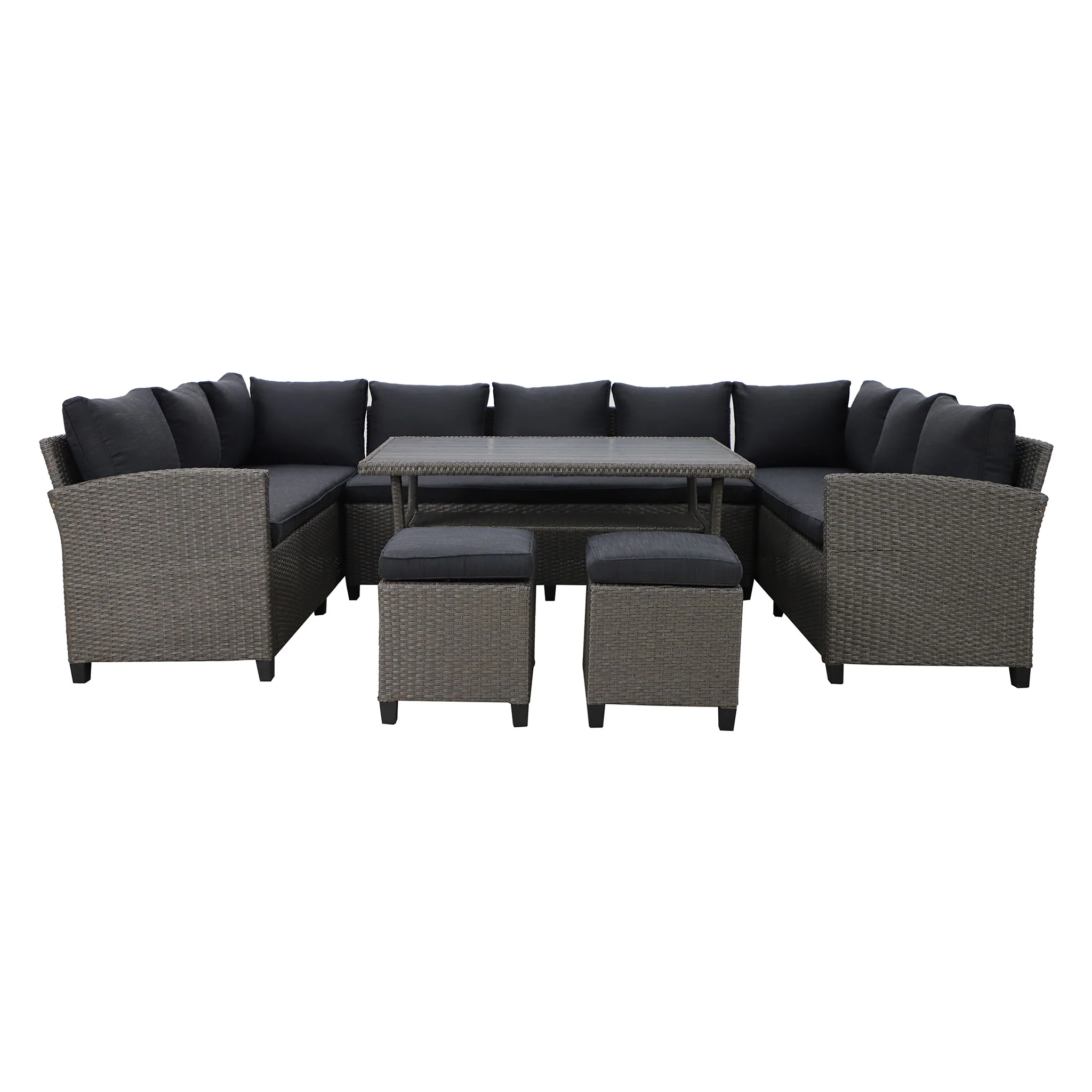 BAXTER Set mobilier terasă/gădină, colțar, masă, 2 taburete - Image 14