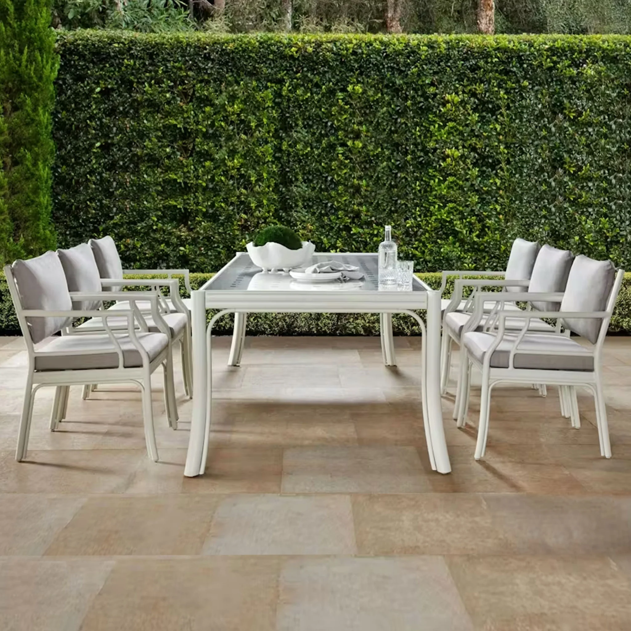 KAYLEE Set mobilier terasă/grădină, 8 scaune și masă - Image 2