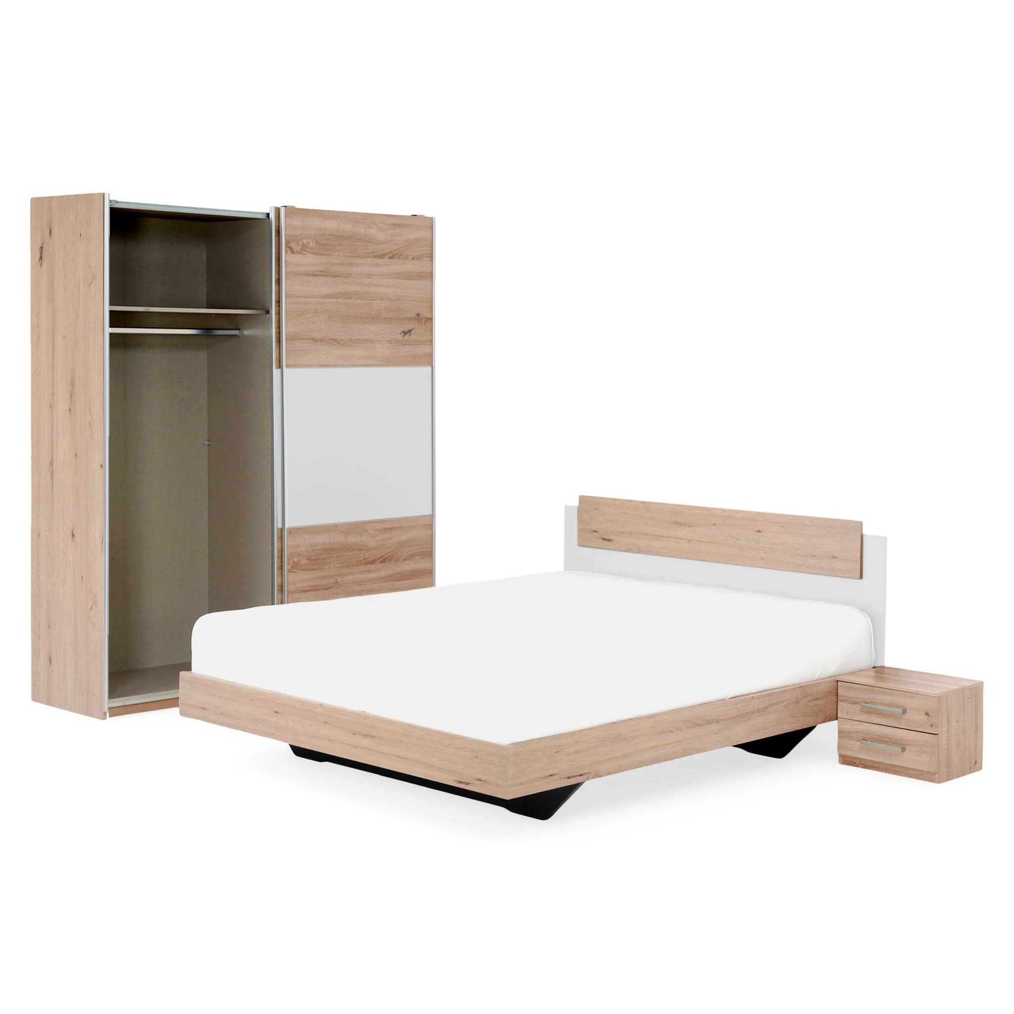 MIAMI Set mobilier dormitor, dulap, pat și 2 noptiere - Image 4