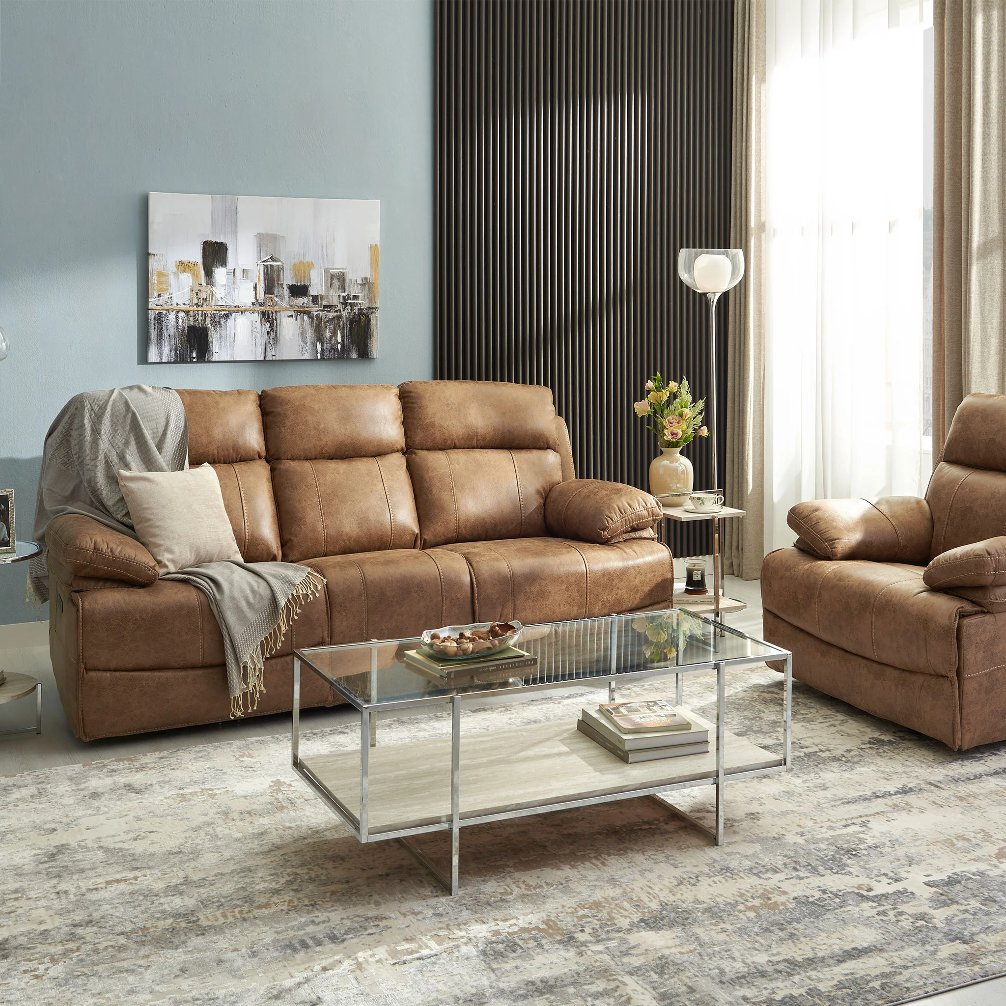 BRISBANE Fotoliu, recliner electric și mecanism tetieră, stofă - Image 8