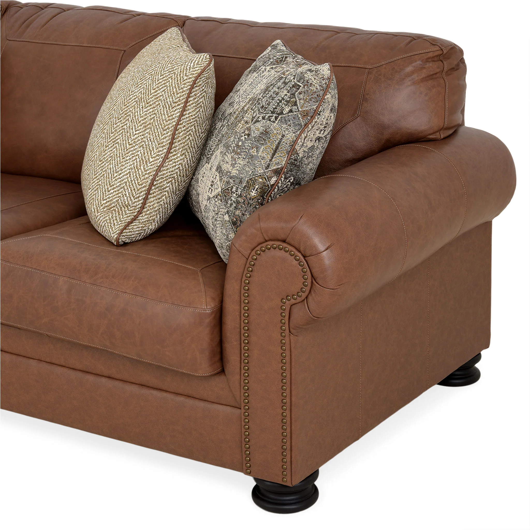 AGNESE Canapea 3 locuri, 4 perne decorative incluse, piele - Image 10