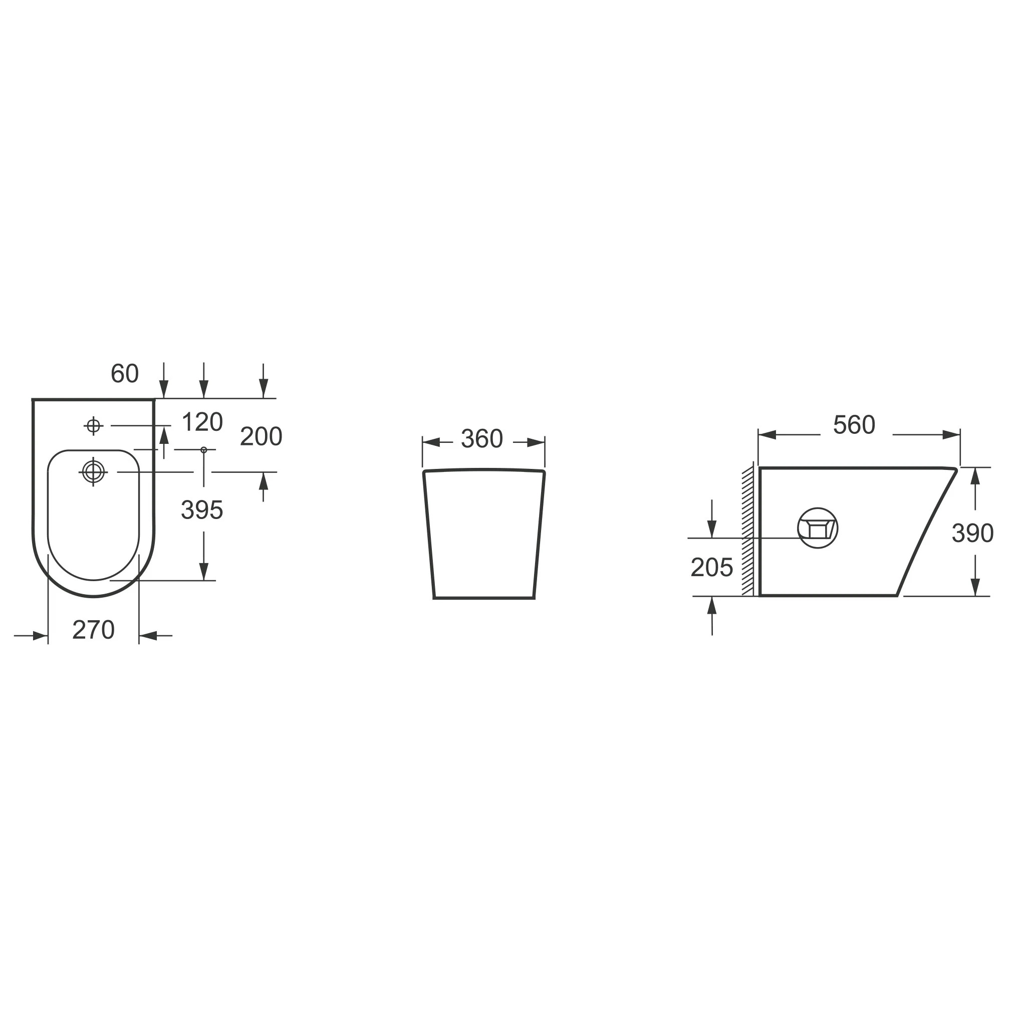 MADERA Bideu monobloc, ceramic - Image 5
