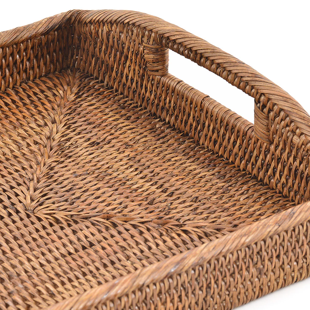 ARTESIA Tavă servire cu mânere, ratan, L.40cm - Image 8