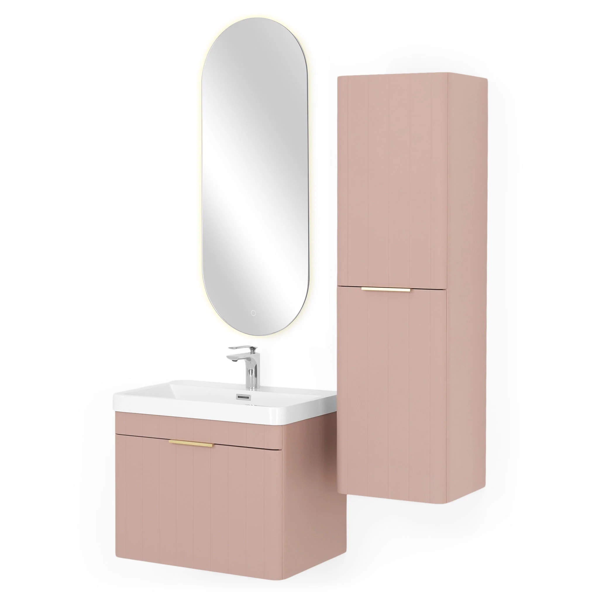 BLOOM/GALA Set mobilier baie, mască lavoar, lavoar, oglindă și dulap suspendat - Image 3