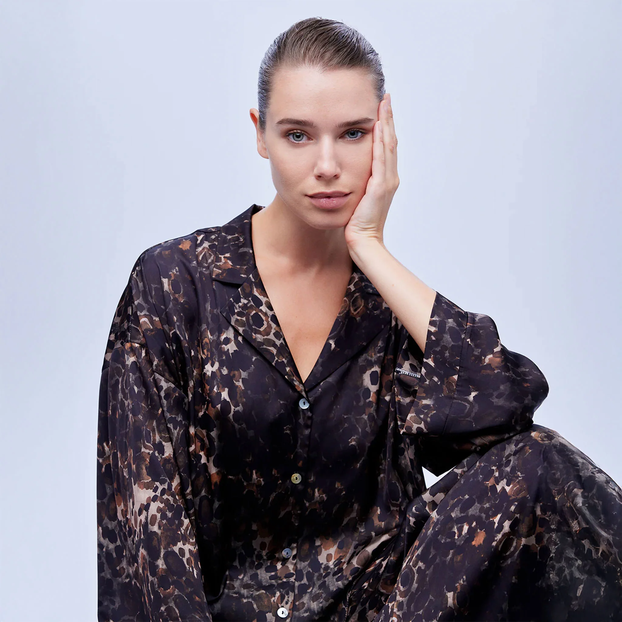 PRINTED SILKY Pijama - Image 2