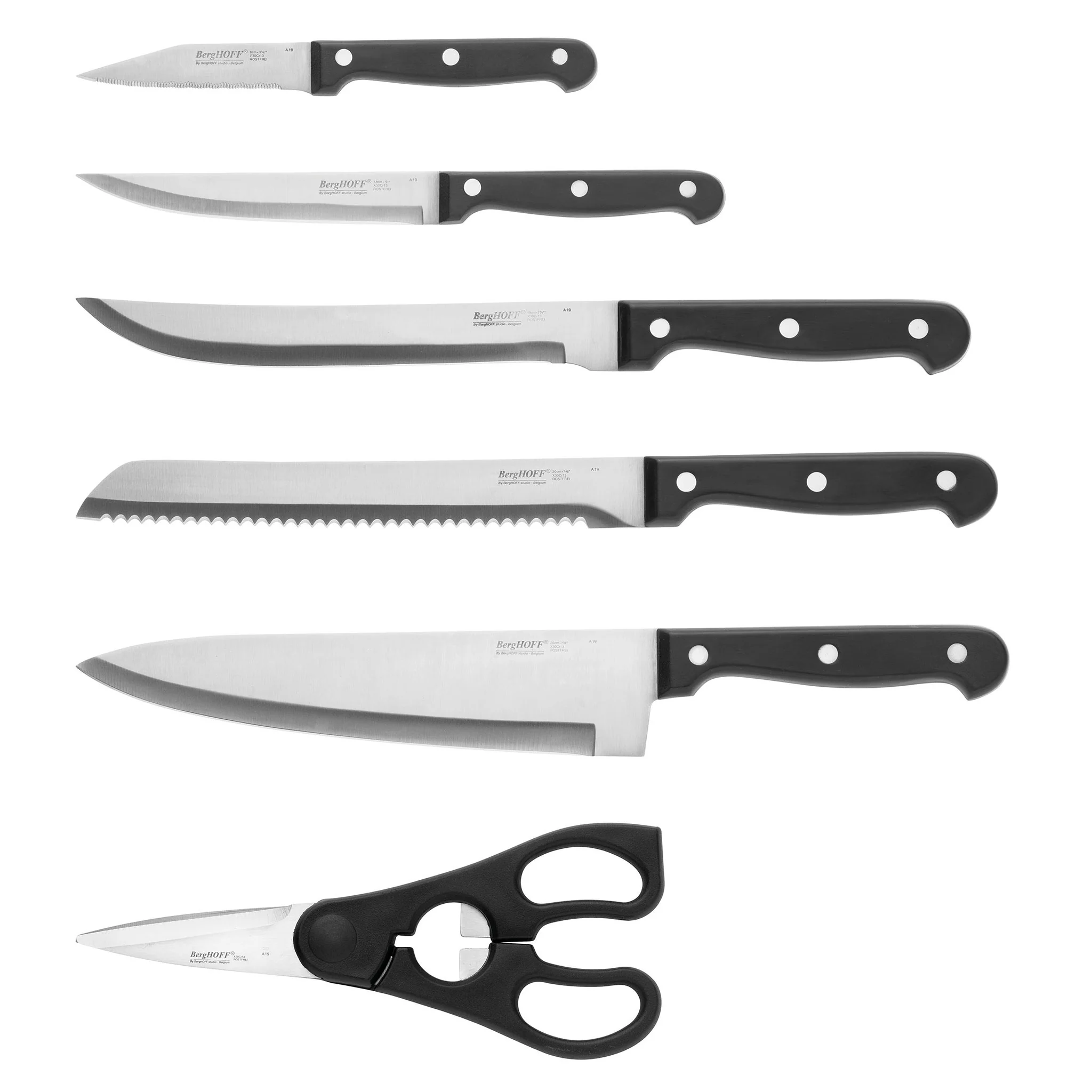 QUADRA  Set 7 piese cu suport, inox - Image 2