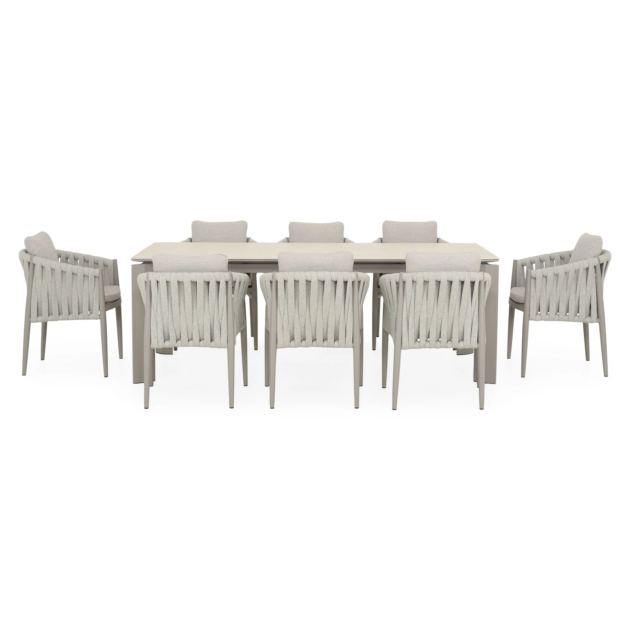 DAYTONA Set mobilier terasă/grădină, 8 scaune și masă extensibilă