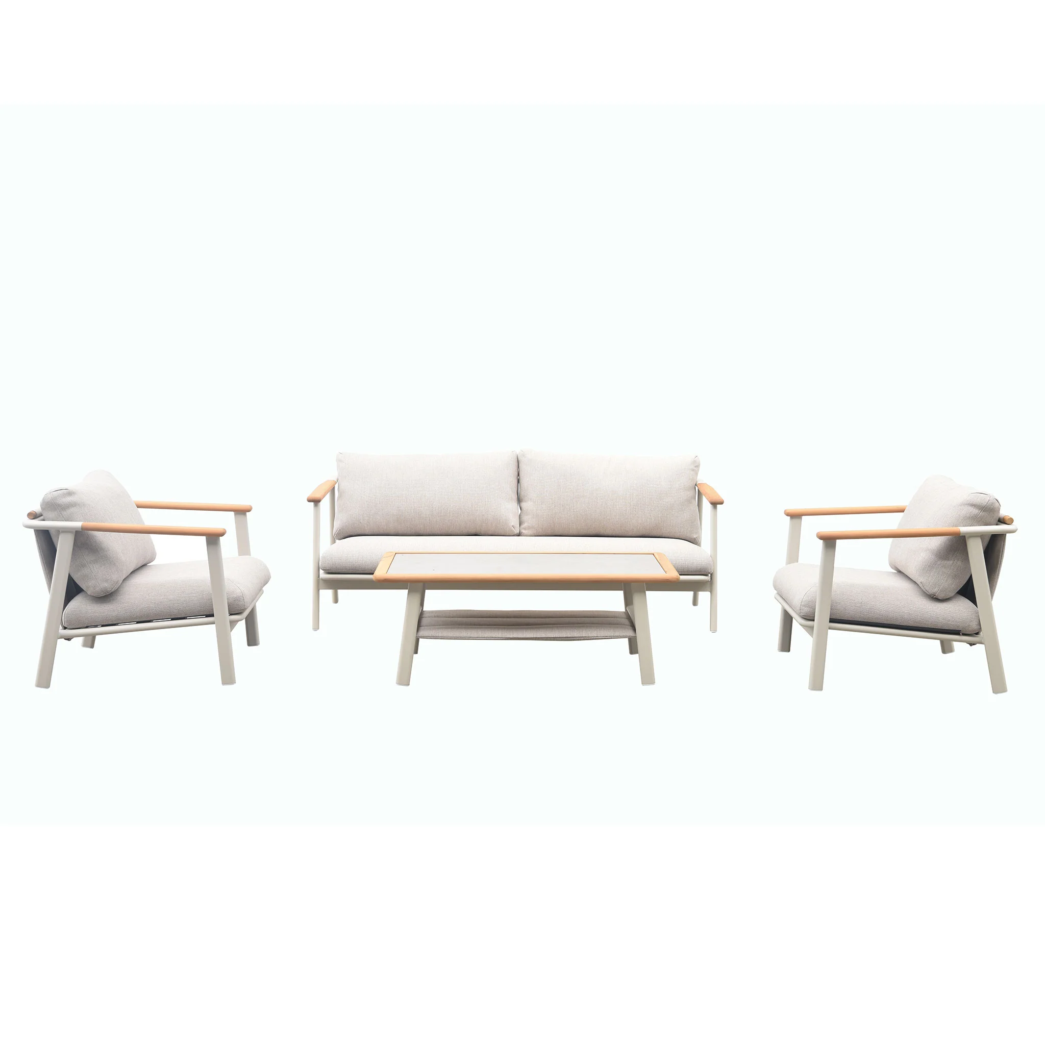 SALLY Set mobilier terasă/grădină, 2 fotolii, canapea și masă