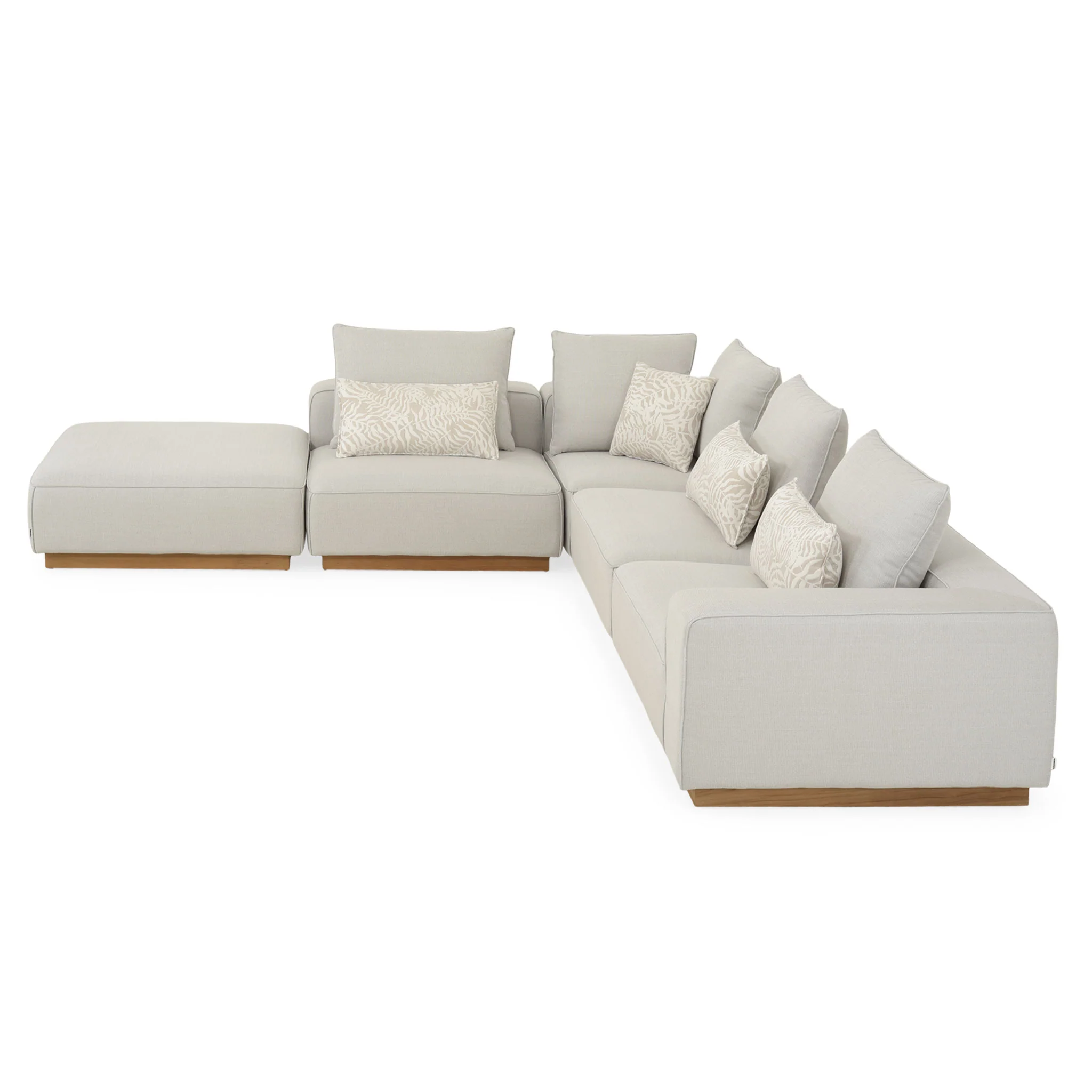 PEDRO Set mobilier terasă/grădină, fotoliu, 2 elemente centrale, element colț, tabuert și măsuță de cafea - Image 6