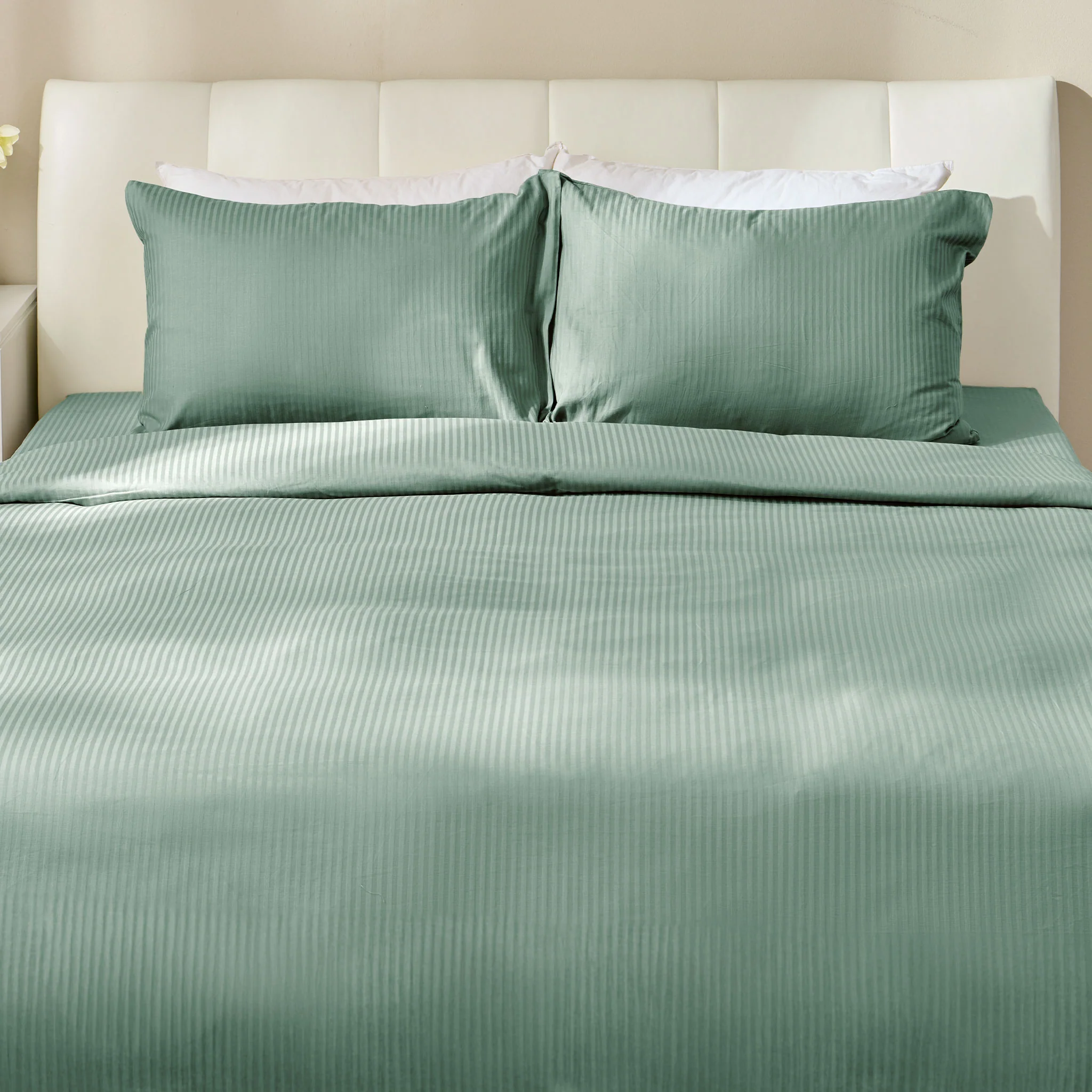 SATIN STRIPE Set așternut 4 piese, 200x220cm