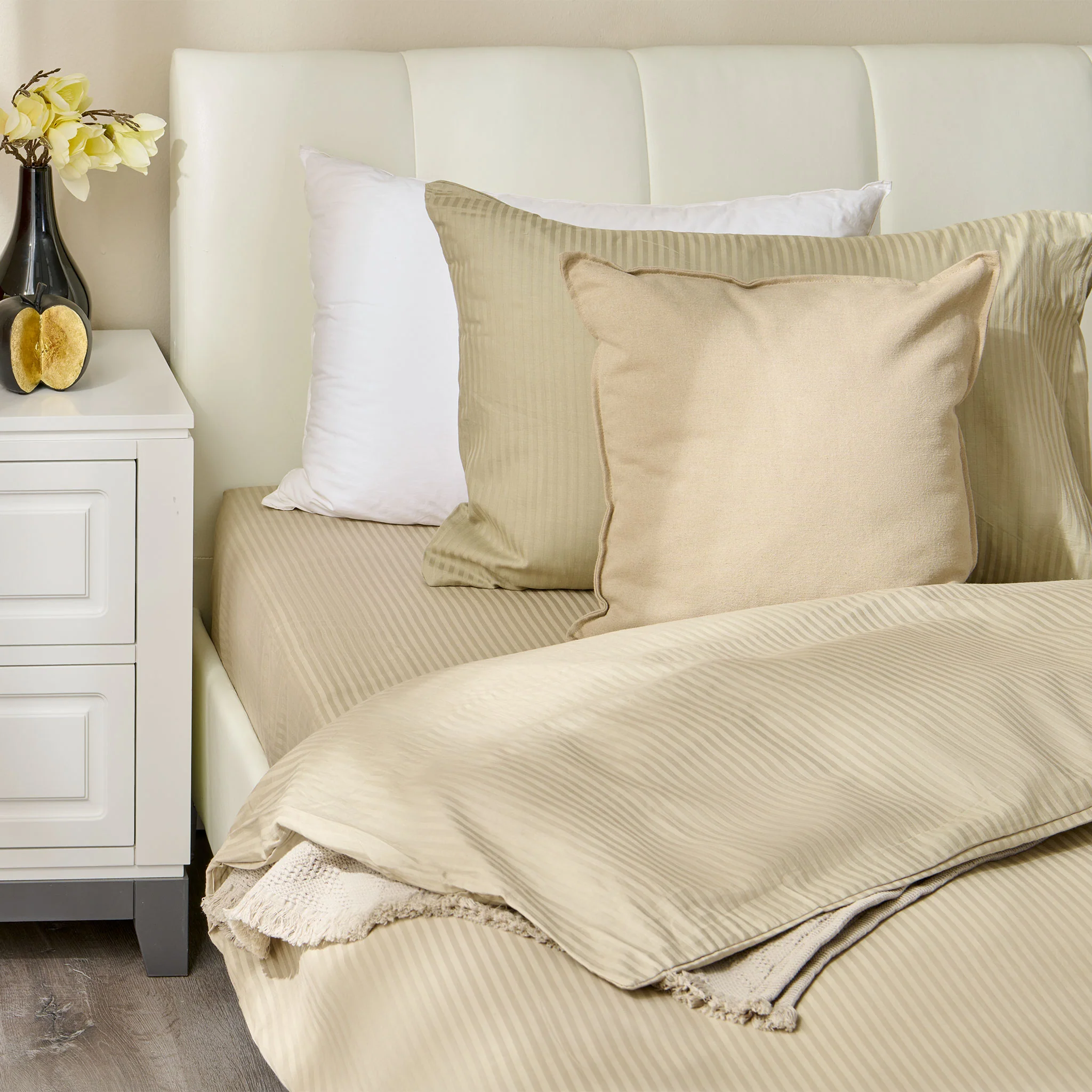 SATIN STRIPE Set așternut 3 piese, 140x220cm - Image 11