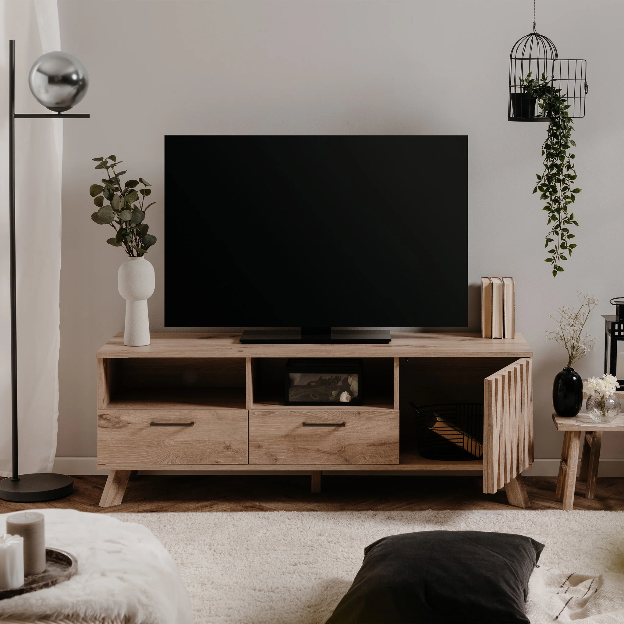 RELLY Comodă TV 1 ușă, 2 sertare - Image 6