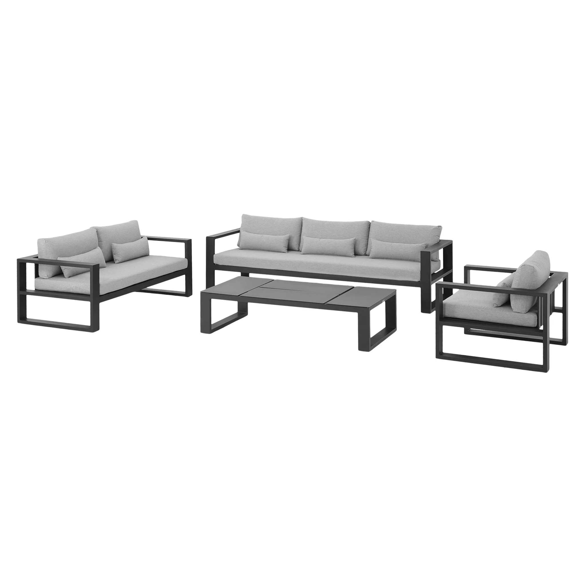 FERMO Set mobilier terasă/grădină, fotoliu, canapea 2 locuri, canapea 3 locuri și măsuță - Image 2
