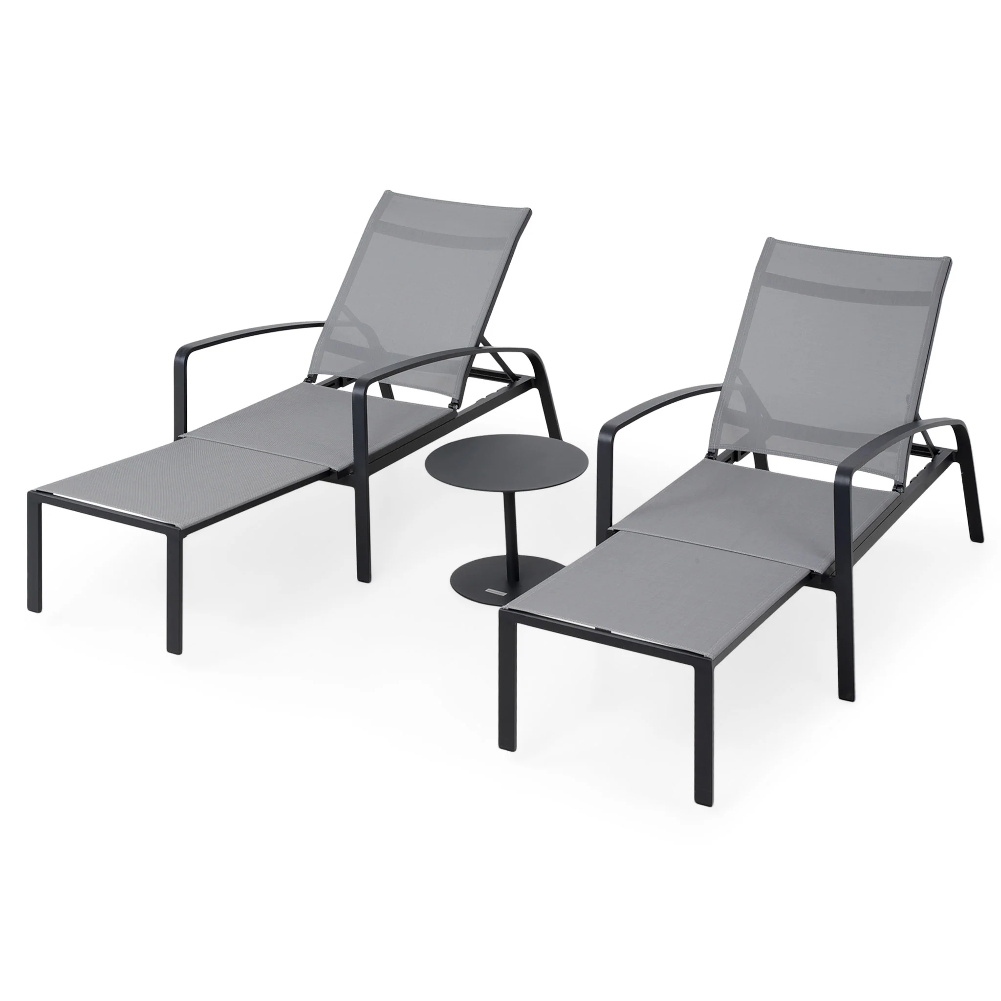 COSMO Set mobilier terasă/gradină, 2 șezlonguri și măsuță - Image 4