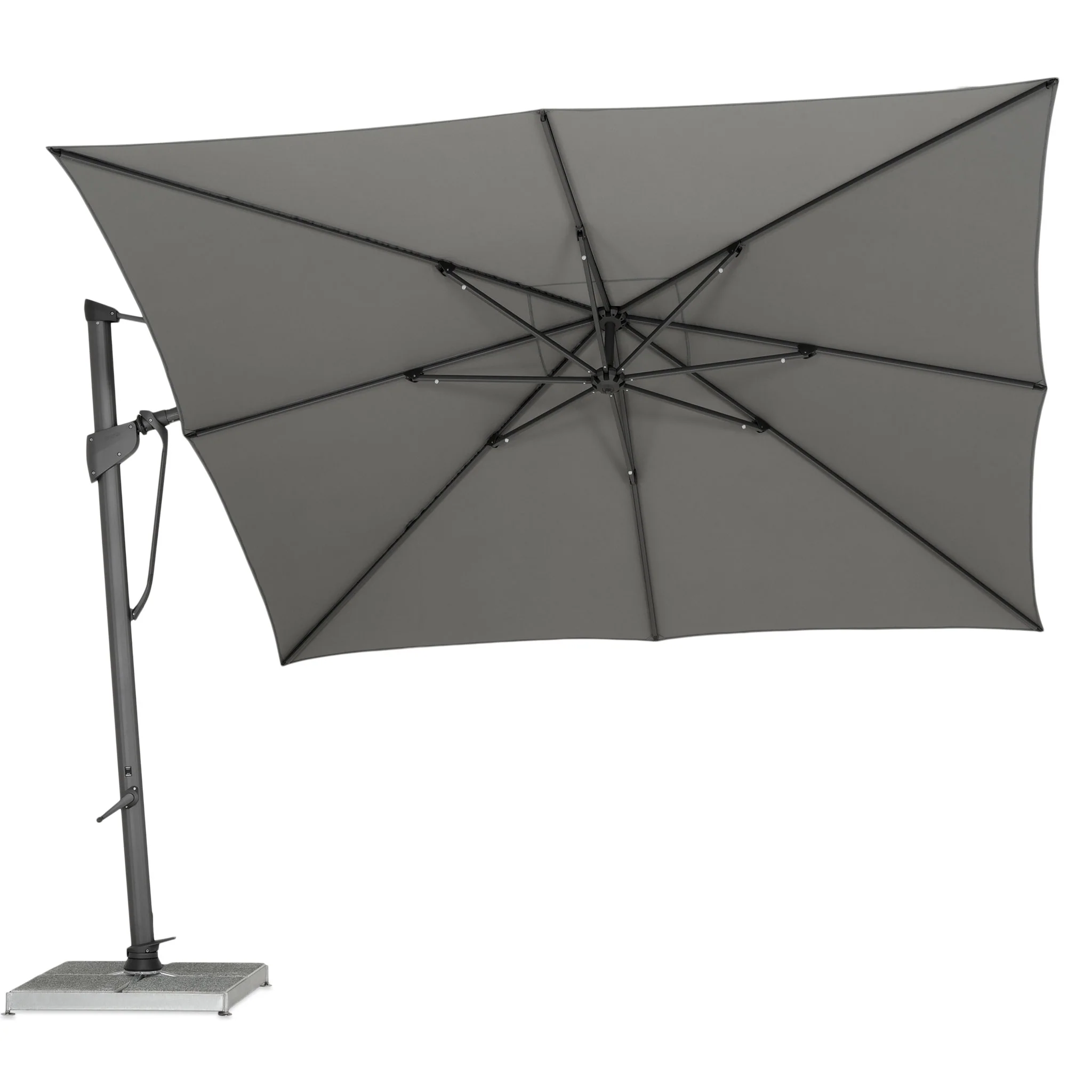 SOMBRANO EASY Umbrelă pătrată, bază inclusă, 350x350cm - Image 22