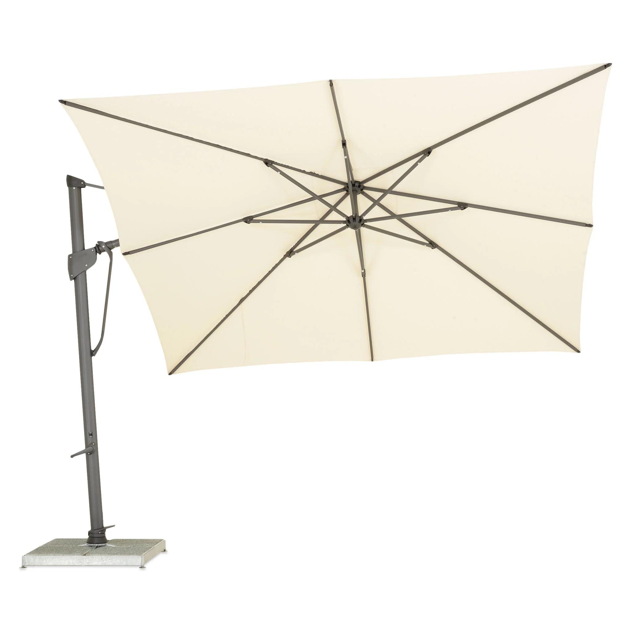 SOMBRANO EASY Umbrelă pătrată, bază inclusă, 350x350cm - Image 7