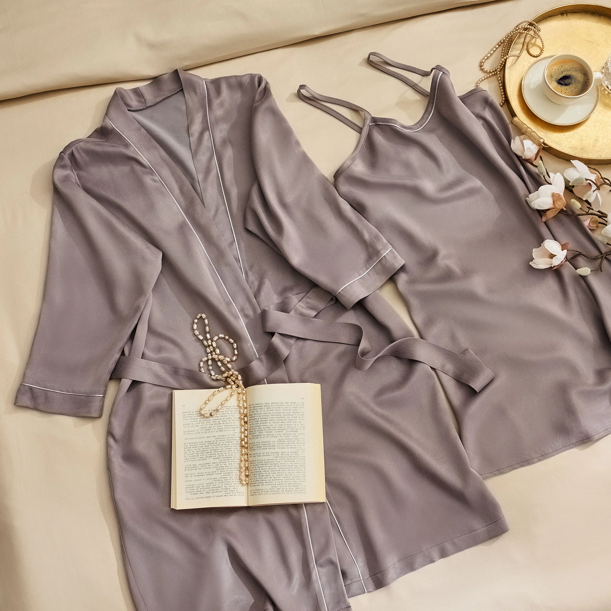 FIORE Set cămașă de noapte și halat - Image 9