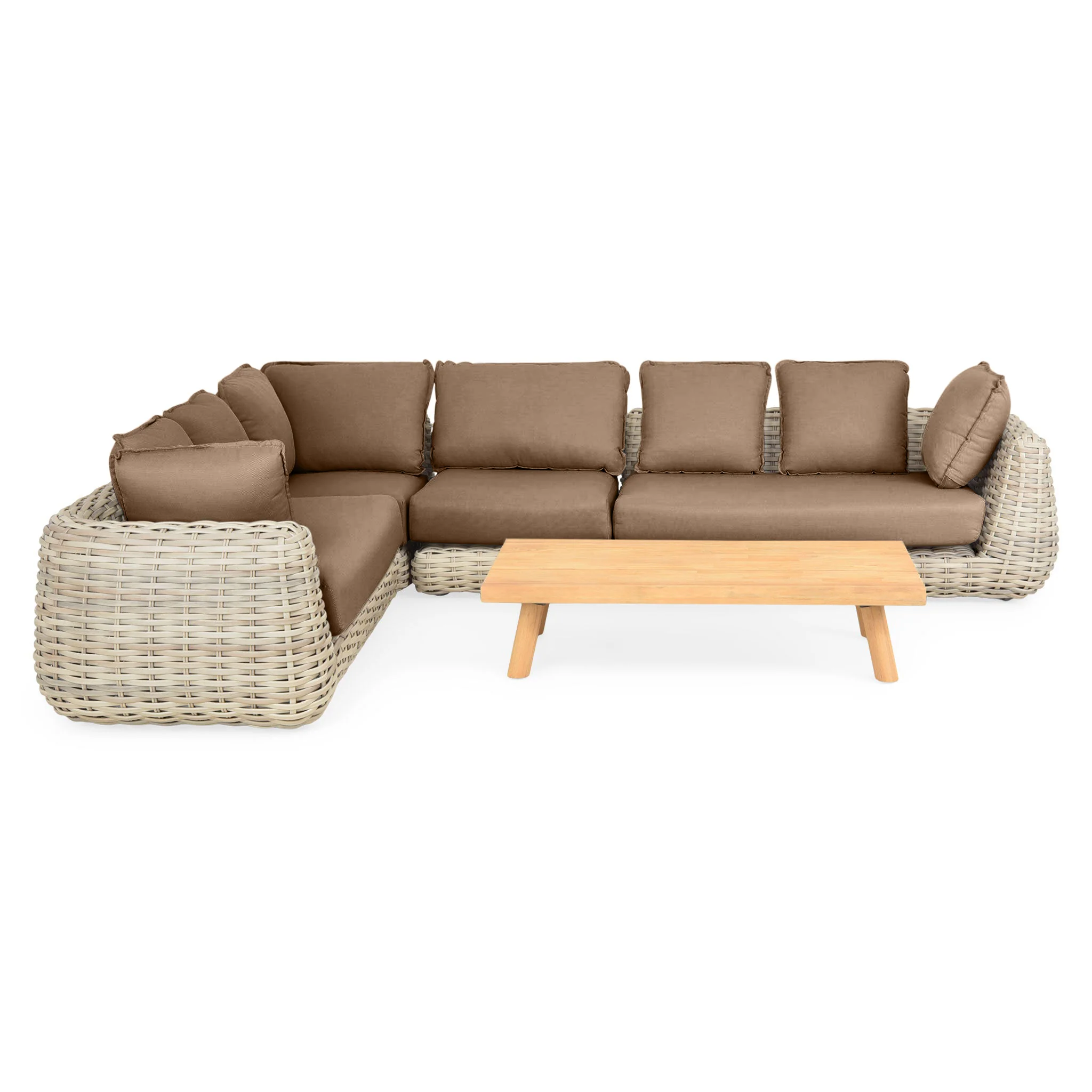 CANCUN Set mobilier terasă/grădină, 2 canapele, element colț, element central și măsuță de cafea - Image 50