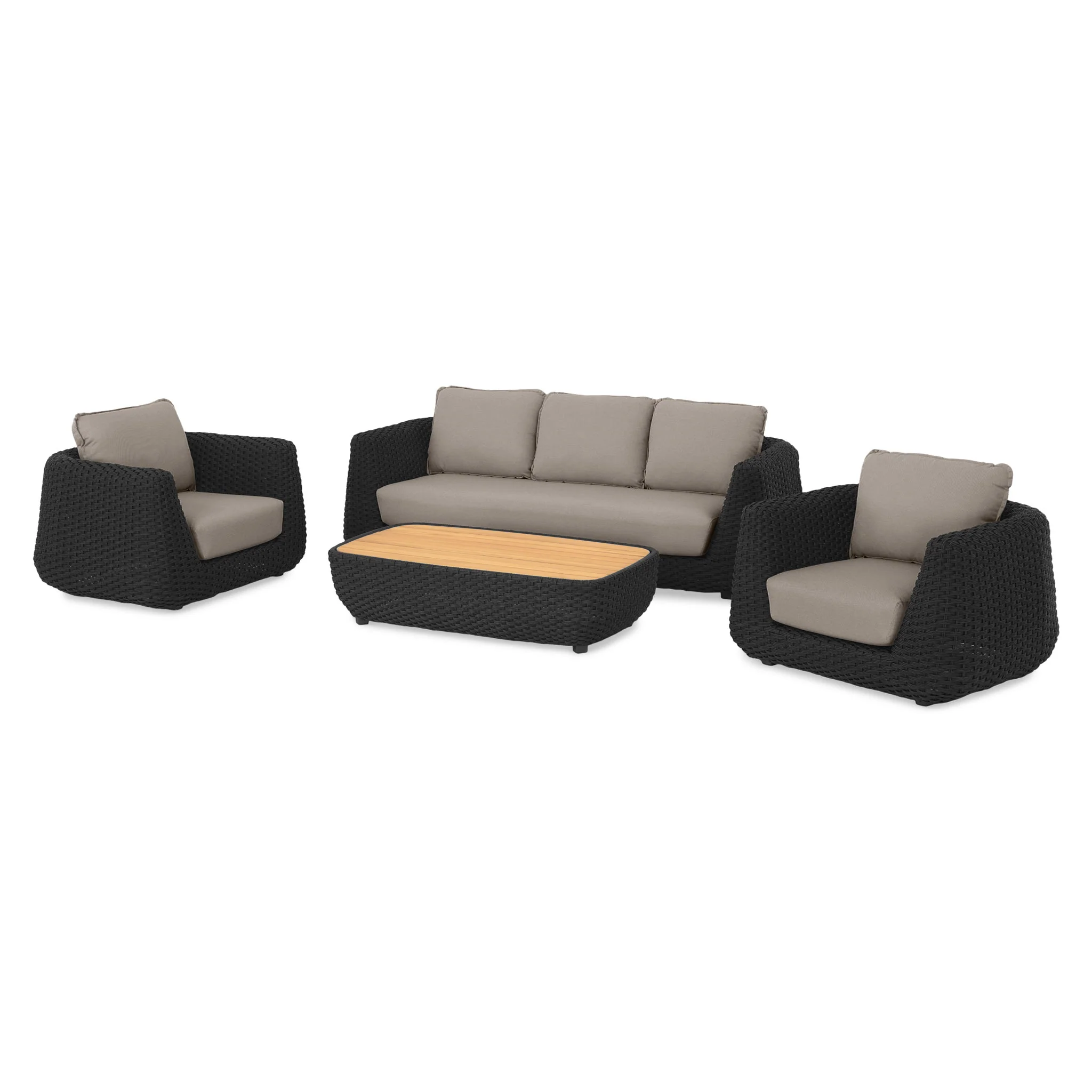 SAINT TROPEZ Set mobilier terasă/grădină, 2 fotolii, canapea și măsuță - Image 14