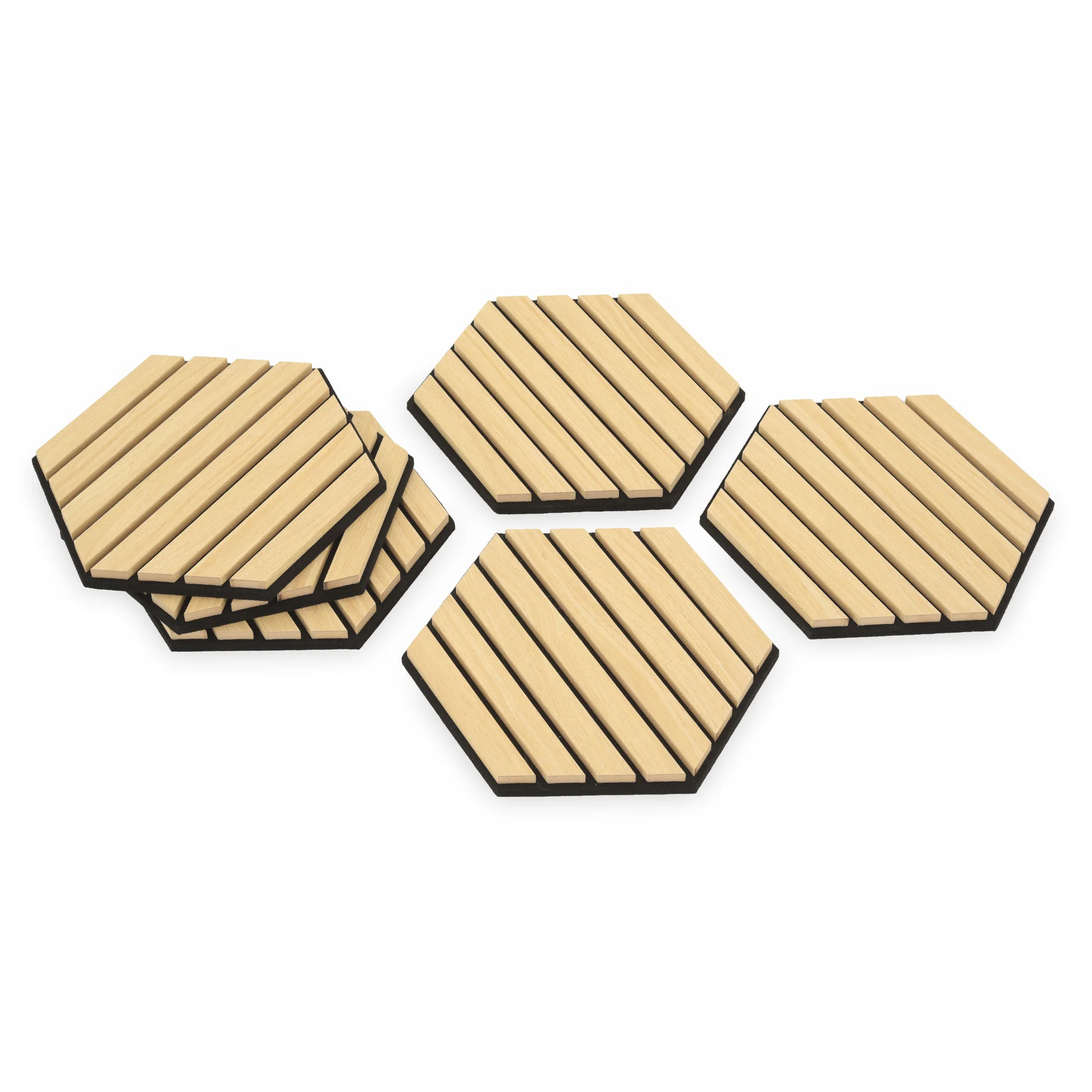 DECORIF Set 6 panouri decorative acustice hexagonale pentru perete - Image 13
