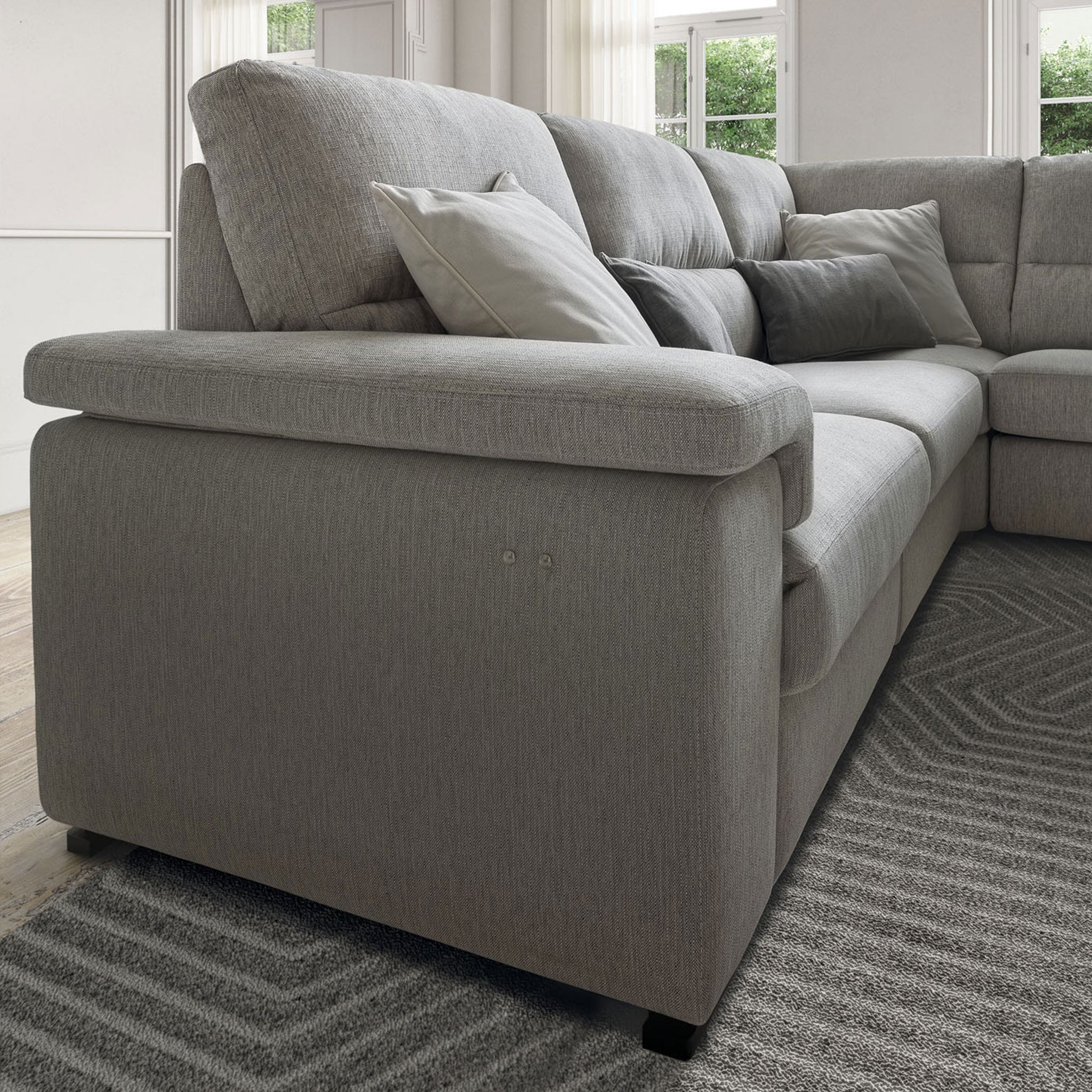 FRESNER Colțar cu șezlong stânga/dreapta, recliner electric, stofă - Image 8