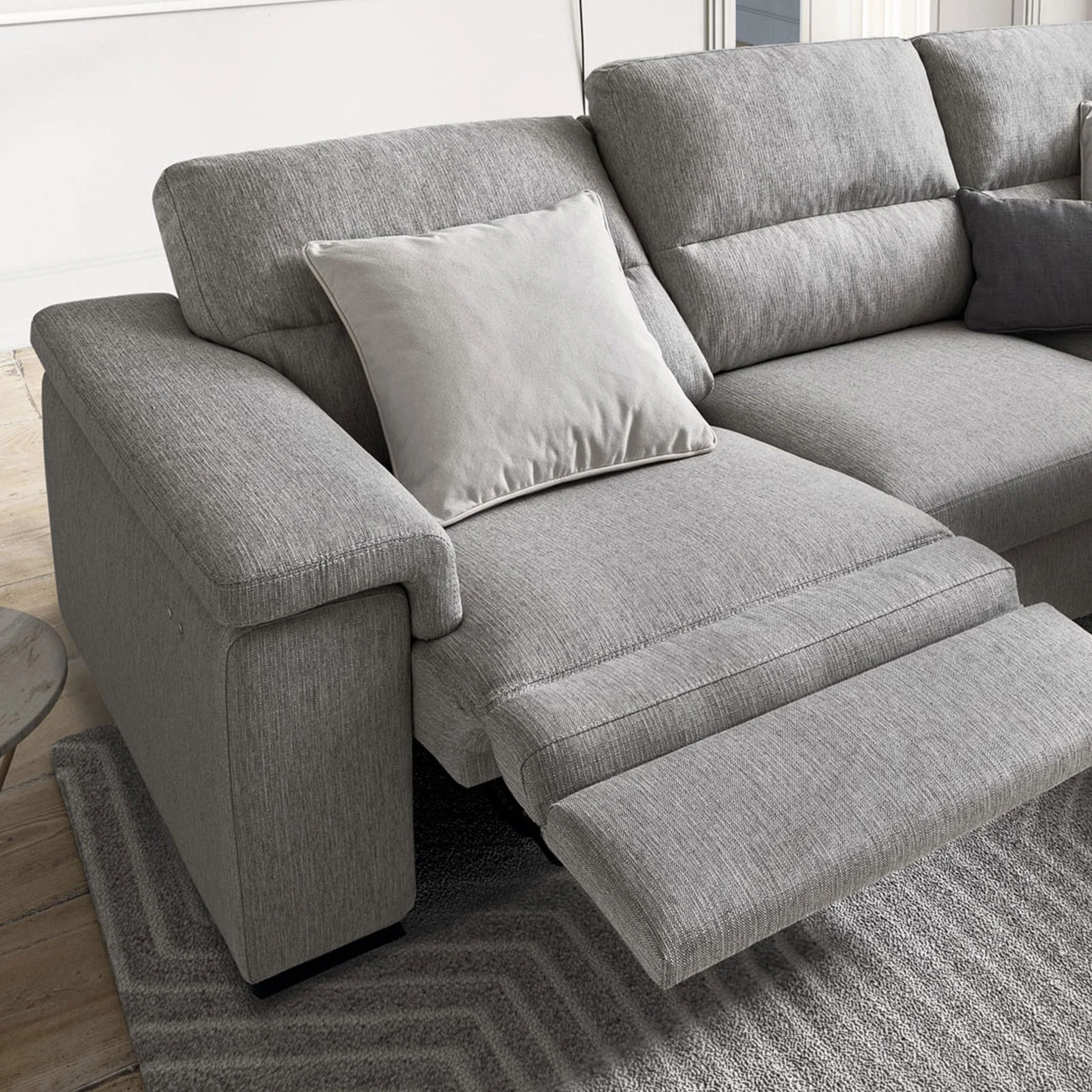 FRESNER Colțar cu șezlong stânga/dreapta, recliner electric, stofă - Image 9