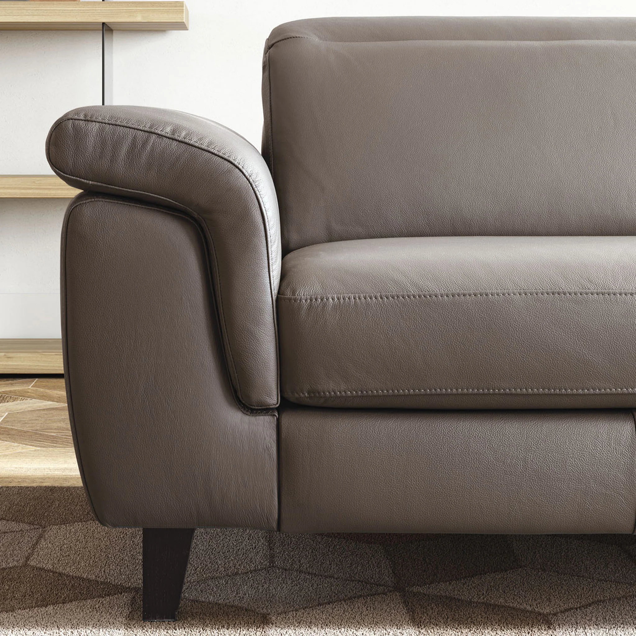 NARBONEE Canapea 3 locuri, 1 recliner electric și mecanism tetiere, piele - Image 4