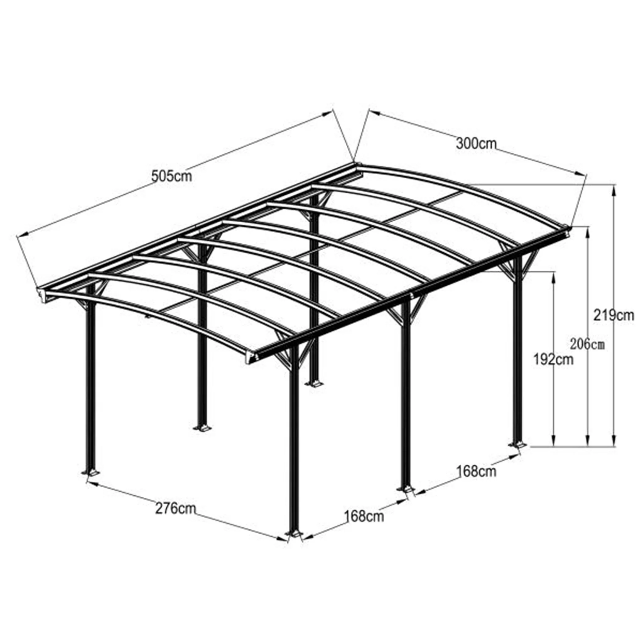 HAMILTON Pavilion mașină, 300x505cm - Image 3