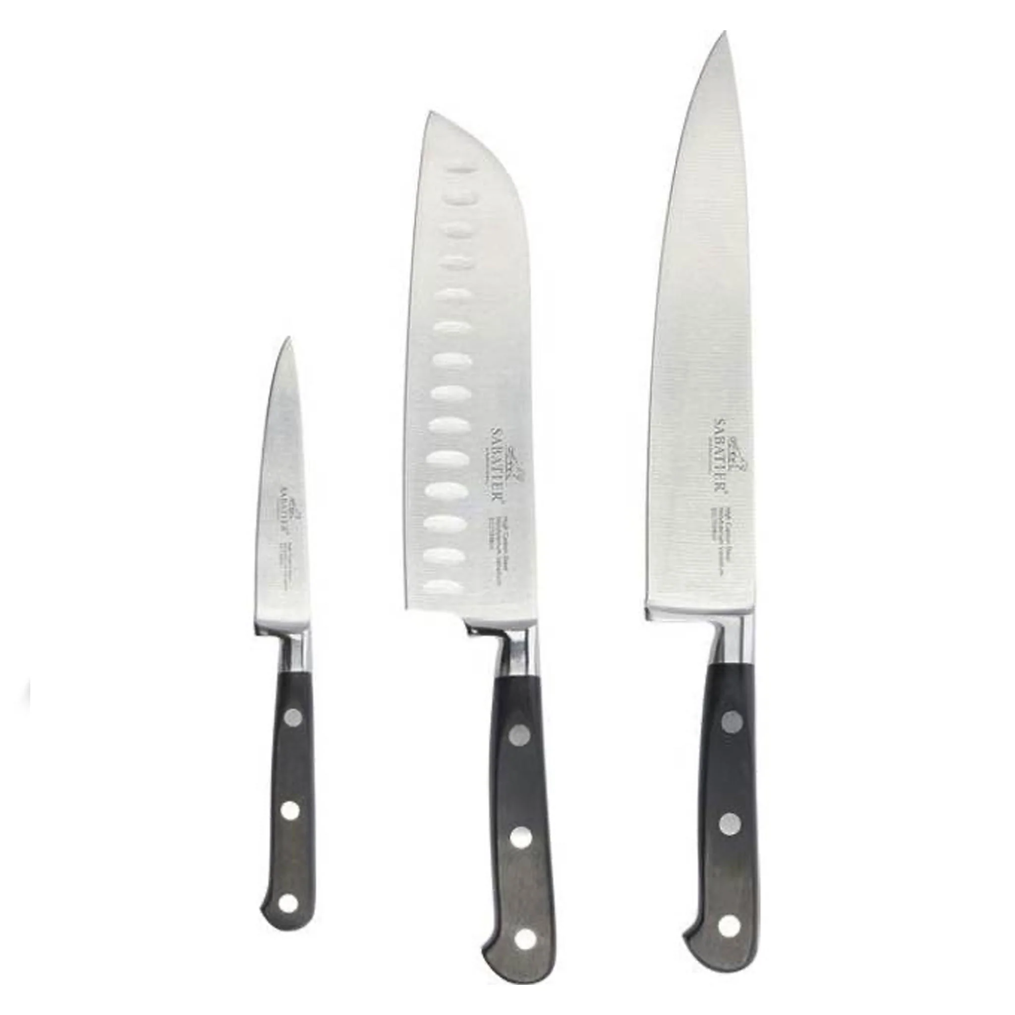 LICORNE Set 3 cuțite bucătărie, inox