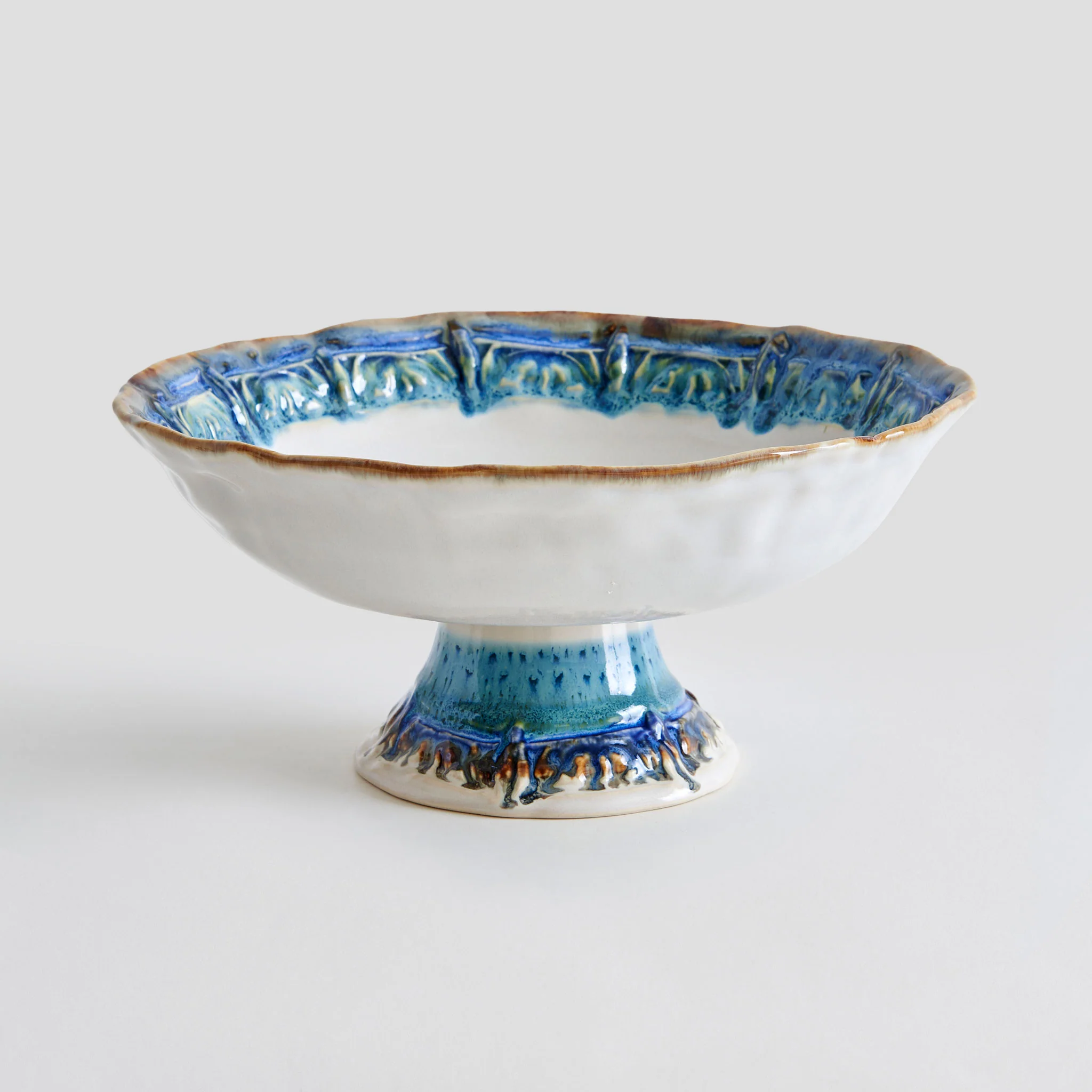 TITANIC Platou cu picior, ceramică, D.28cm