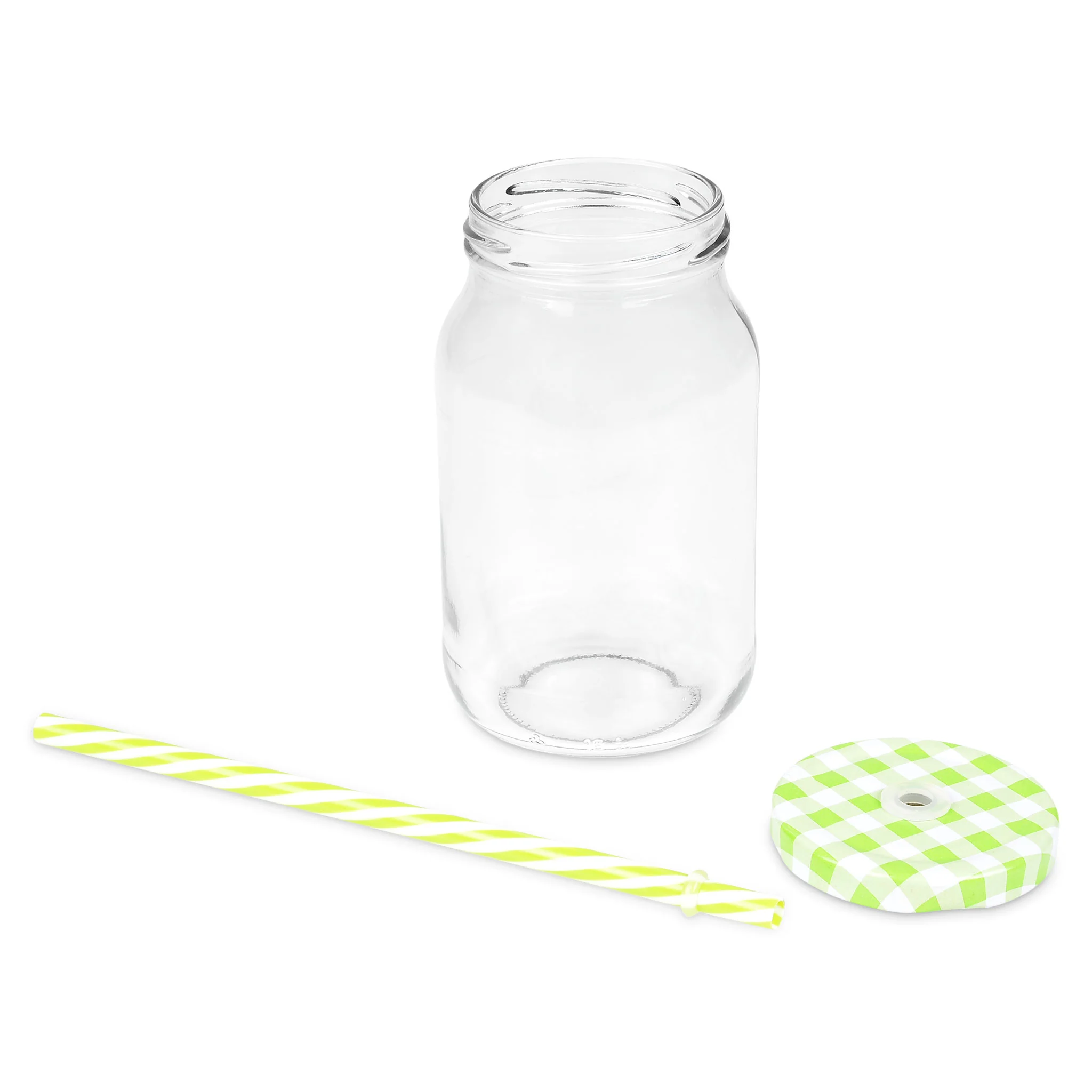 FRIENDLY Set 3 căni cu pai, sticlă, 450ml - Image 6