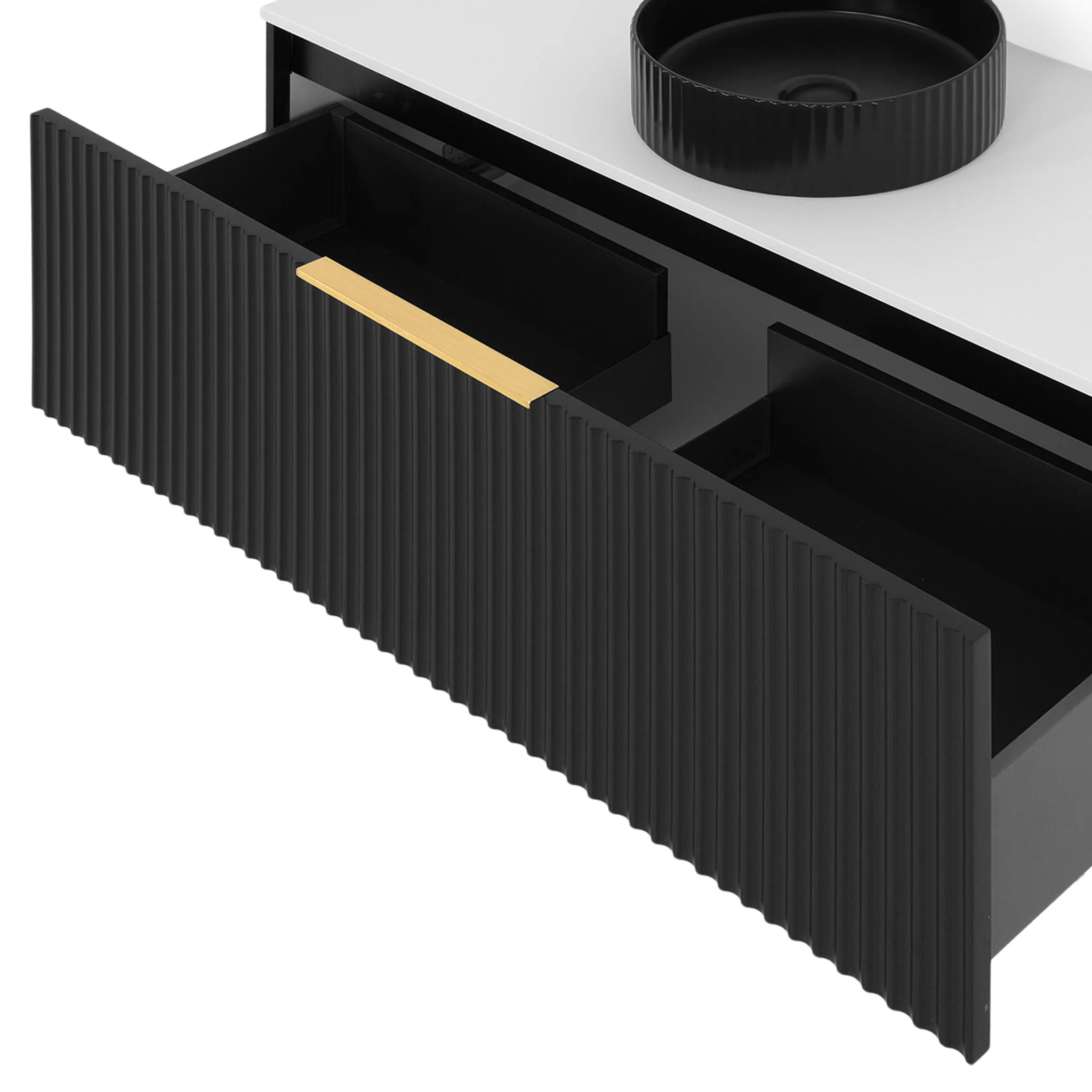 HORIK Set mobilier baie, mască lavoar, top lavoar și lavoar compozit - Image 6
