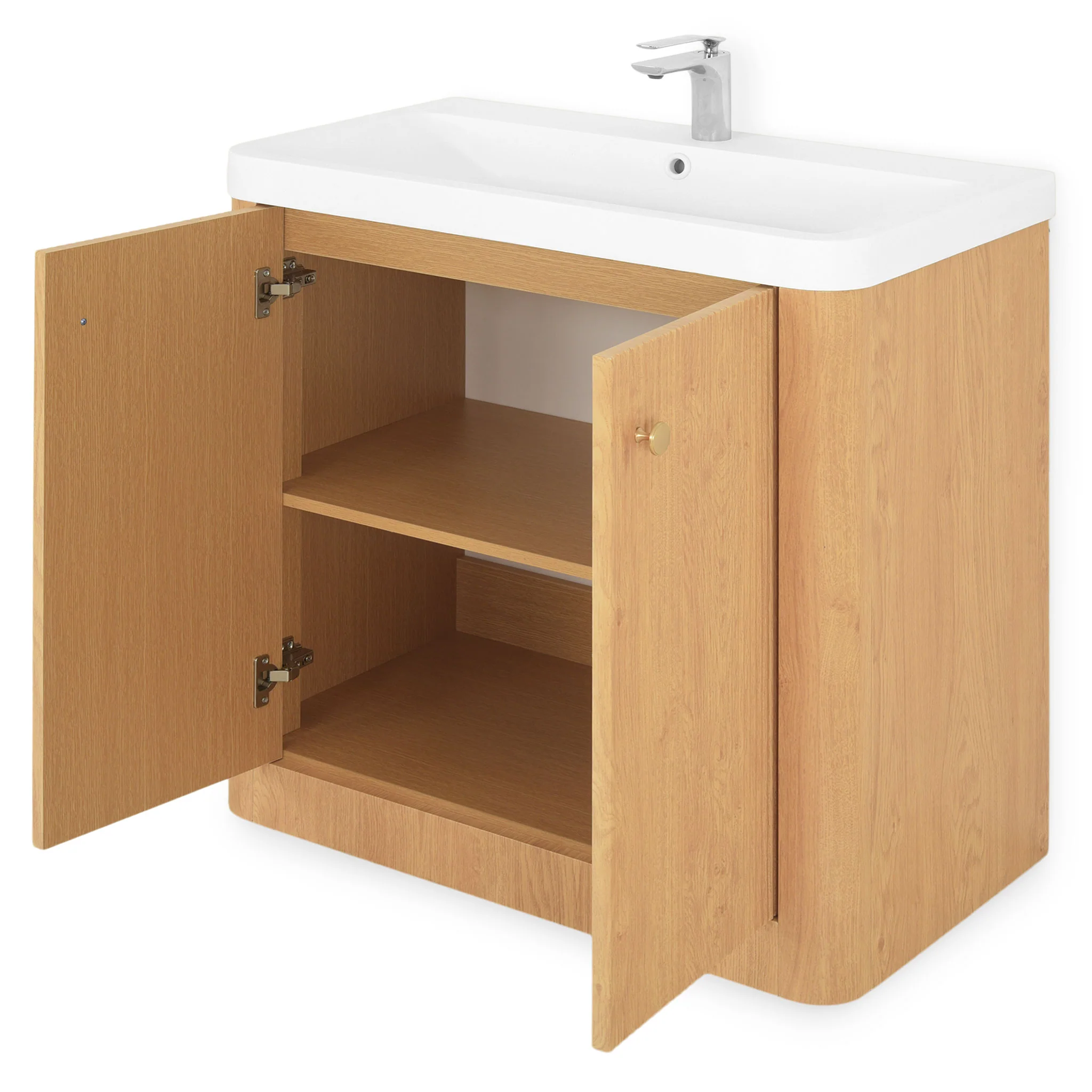 TOM/LILLY Set mobilier baie, mască lavoar, lavoar și oglindă LED - Image 8