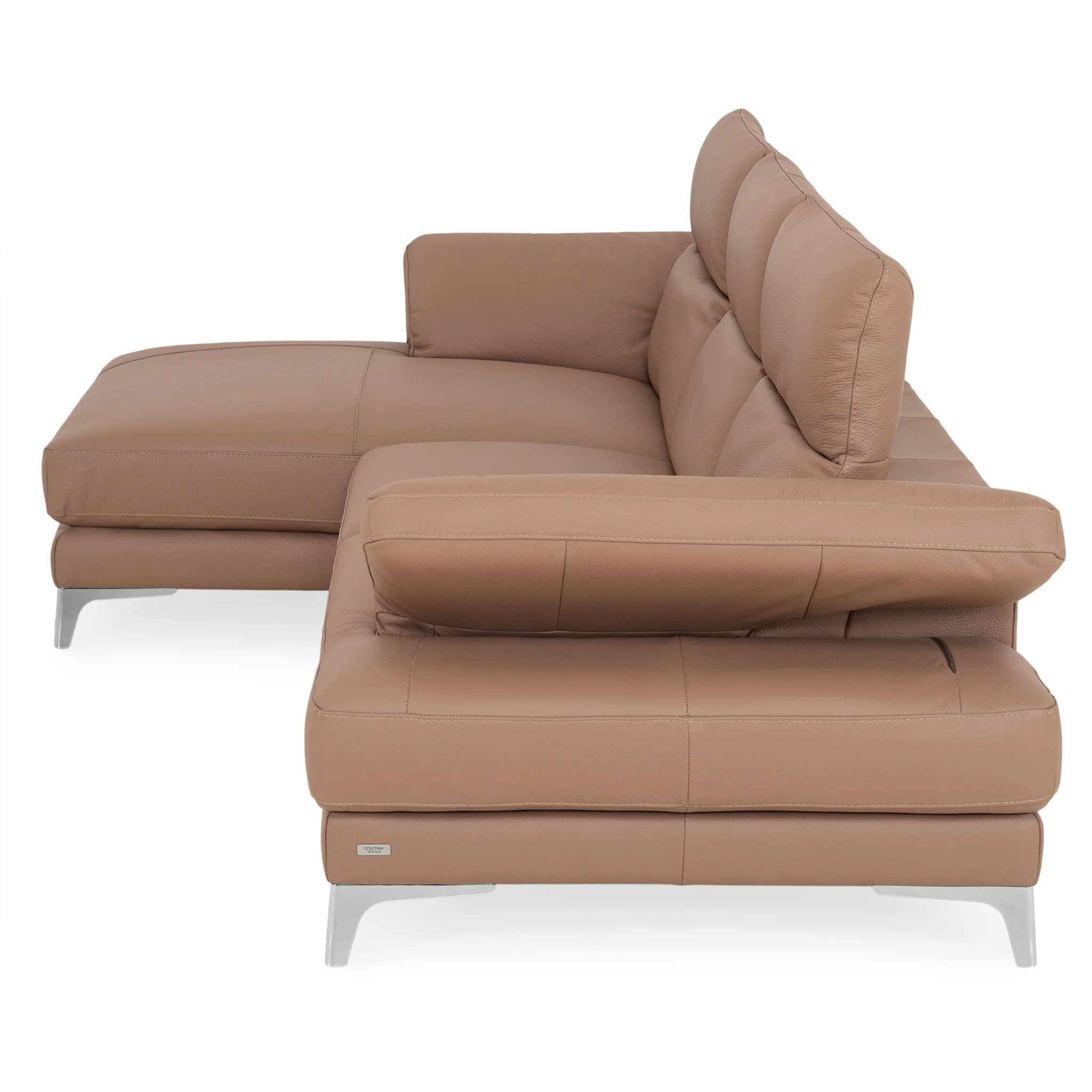 NATUZZI EDITIONS BLISS Colțar șezlong stânga/dreapta, mecanism brațe și tetiere, piele - Image 30