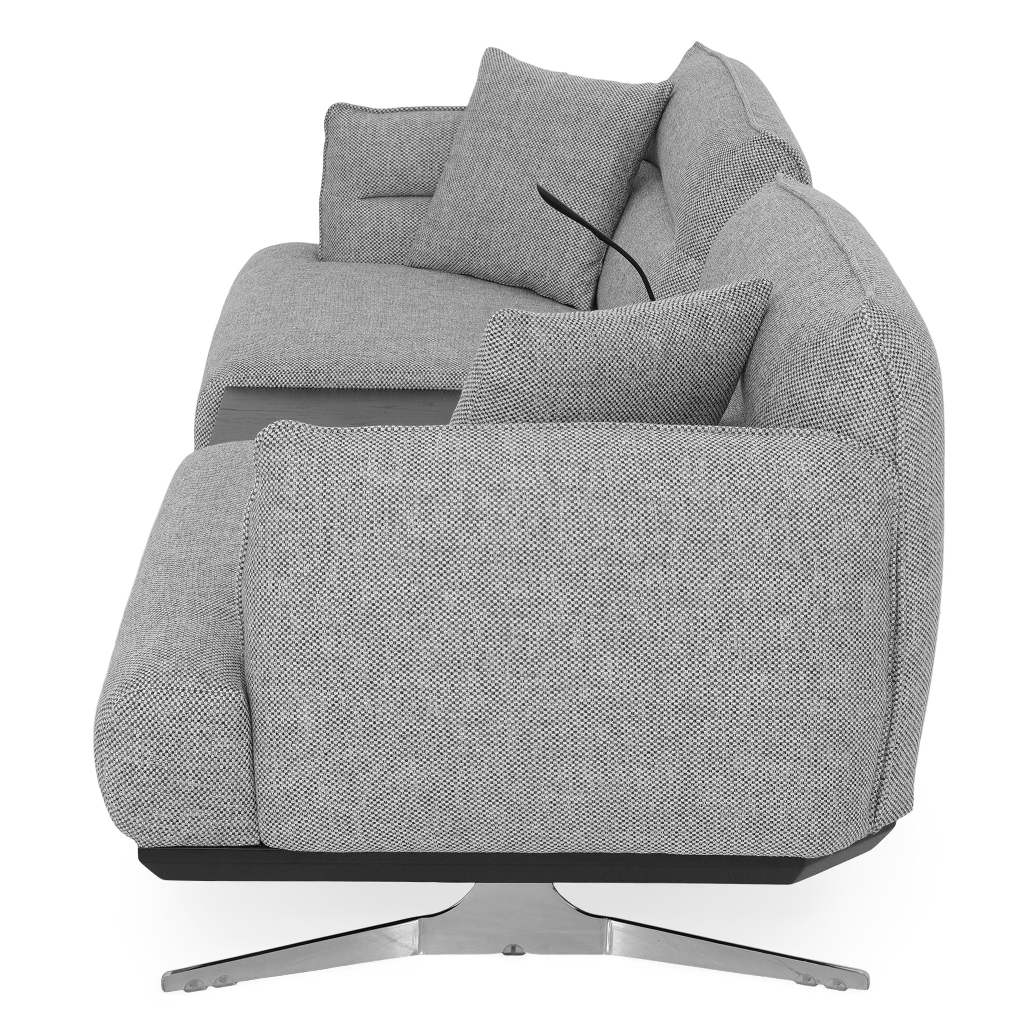 ODENSE Canapea 2 locuri, 2 perne decorative și consolă incluse, stofă - Image 39