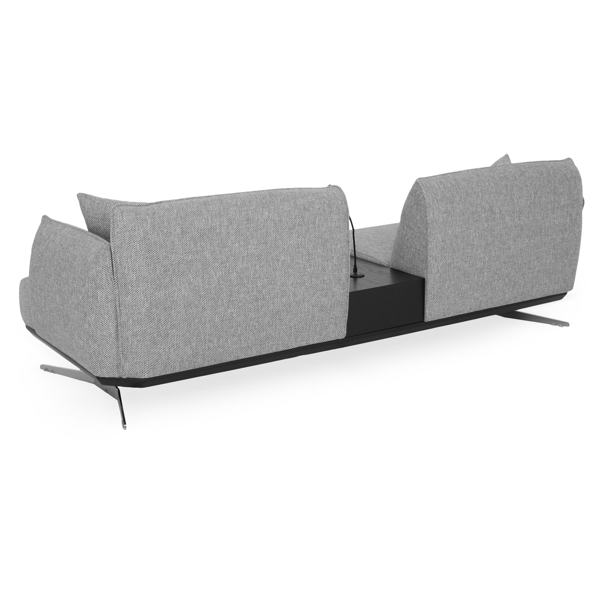 ODENSE Canapea 2 locuri, 2 perne decorative și consolă incluse, stofă - Image 41
