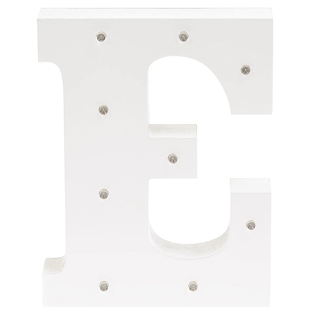 LITERA "E" Decor luminos din lemn copii