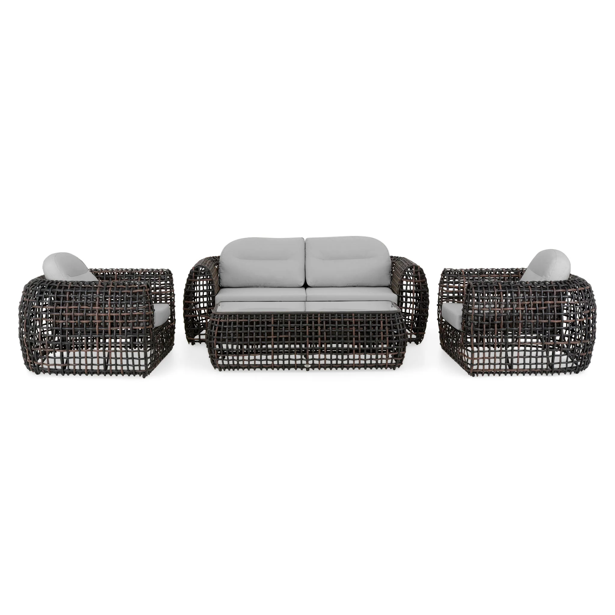 DINASTY Set mobilier terasă/grădină, 2 fotolii, canapea și măsuță - Image 62
