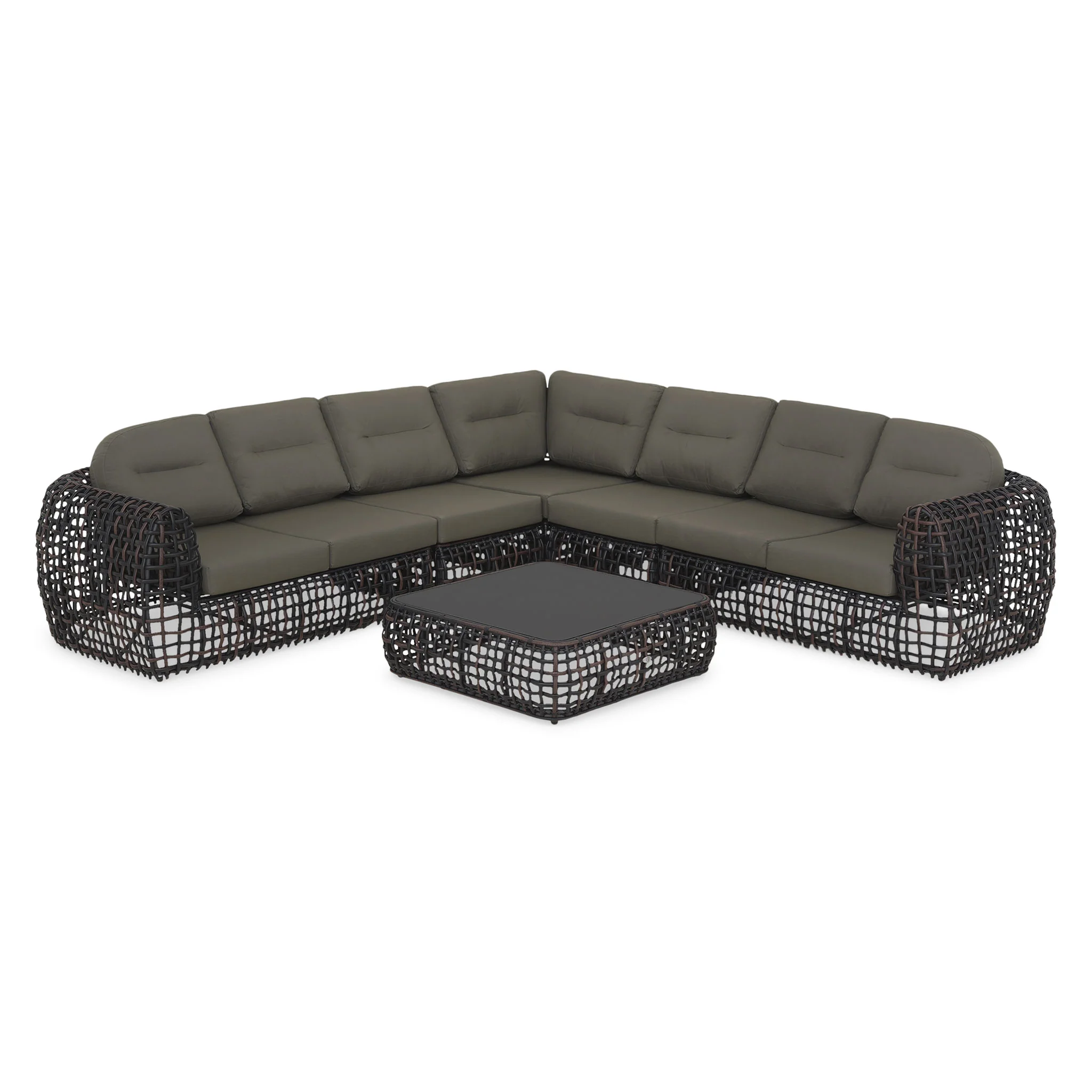 DINASTY Set mobilier terasă/grădină, colțar 5 piese și măsuță - Image 3