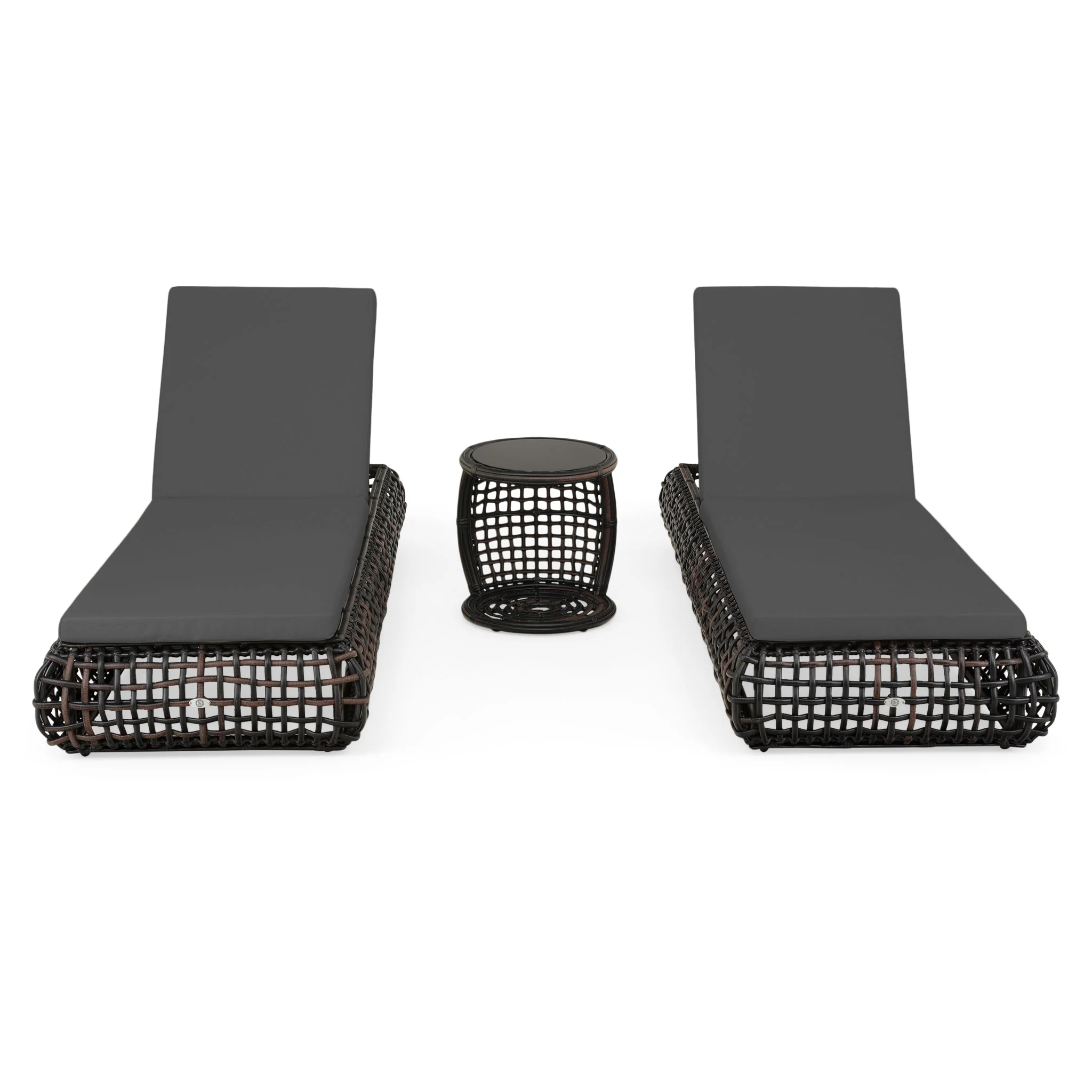 DINASTY Set mobilier terasă/grădină, 2 șezlonguri și măsuță - Image 11