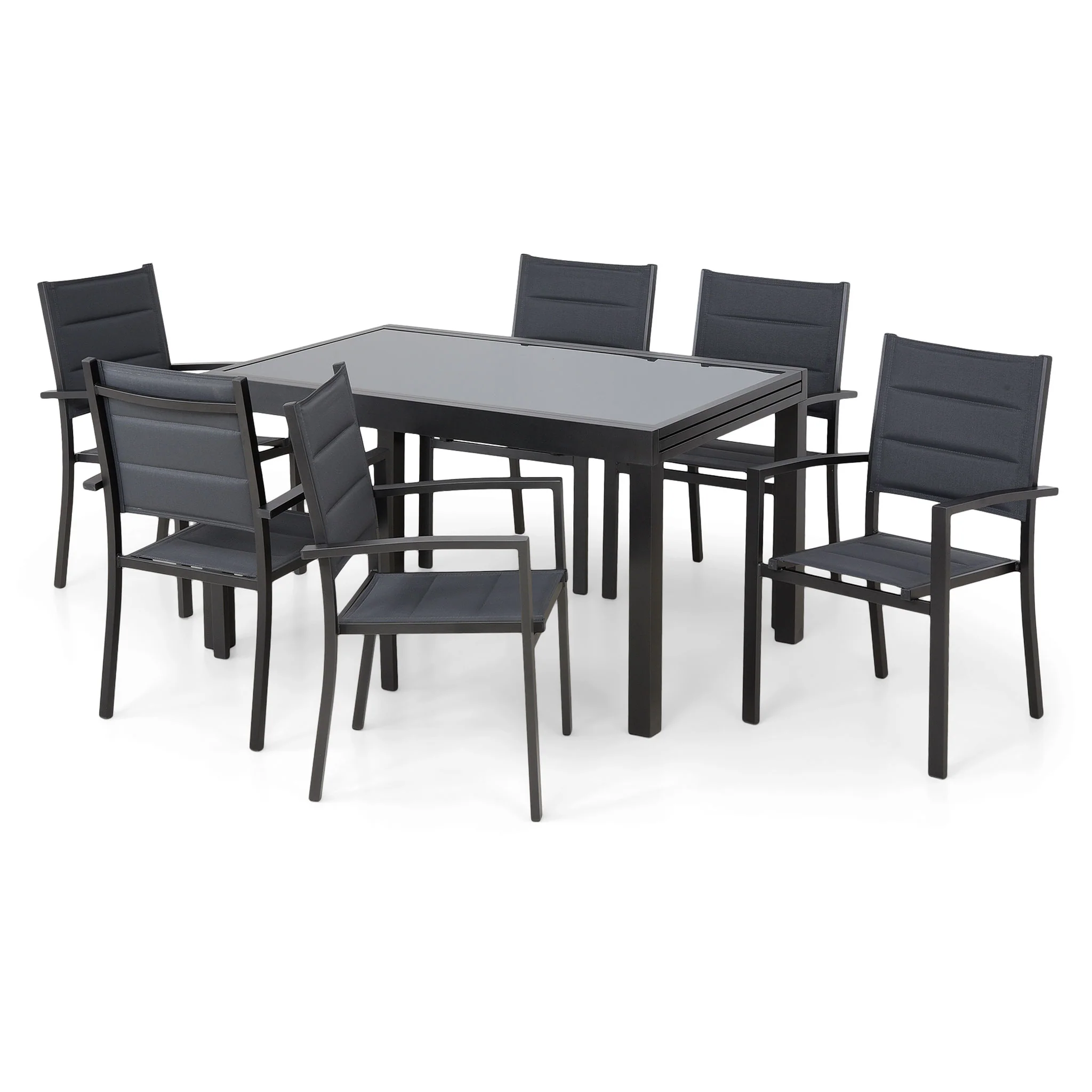 LUCCA Set mobilier terasă/grădină, 6 scaune și masă extensibilă - Image 11